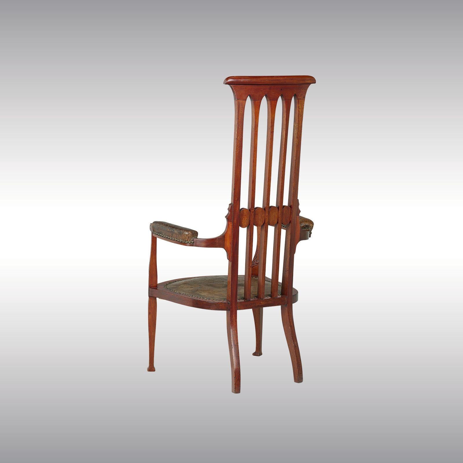 Original John Sollie Henry, sillón, Londres 1895 Británico en venta