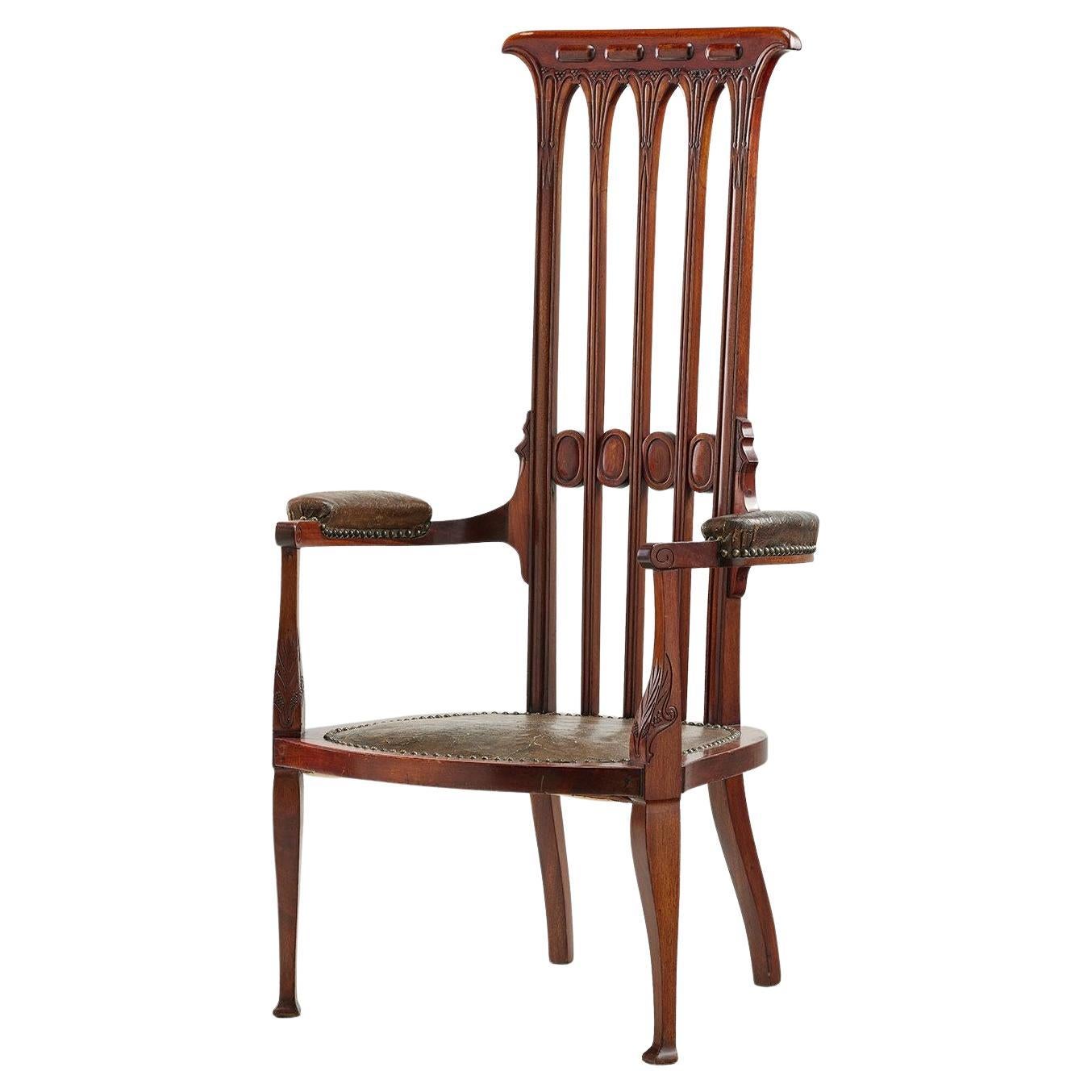 Original John Sollie Henry, armchair, London 1895