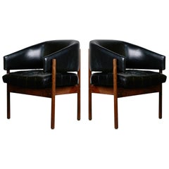 Jorge Zalszupin 'Senior' Rosewood & Leather Armchairs, Produced in 1972, Brazil