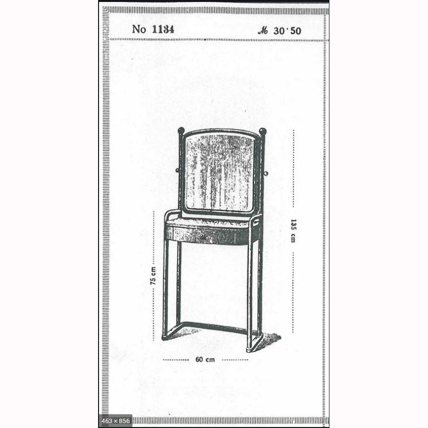 Originaler Josef Hoffmann-Schminktisch von 1905 von Jacob & Josef Kohn (Frühes 20. Jahrhundert) im Angebot