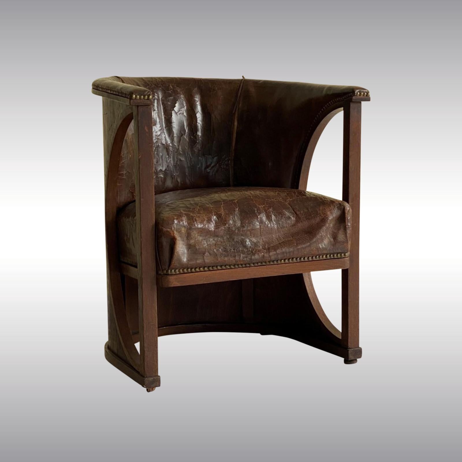 Fauteuil original Josef Hoffmann, J. & J. Kohn, Model No. 428/F. Jugendstil en venta
