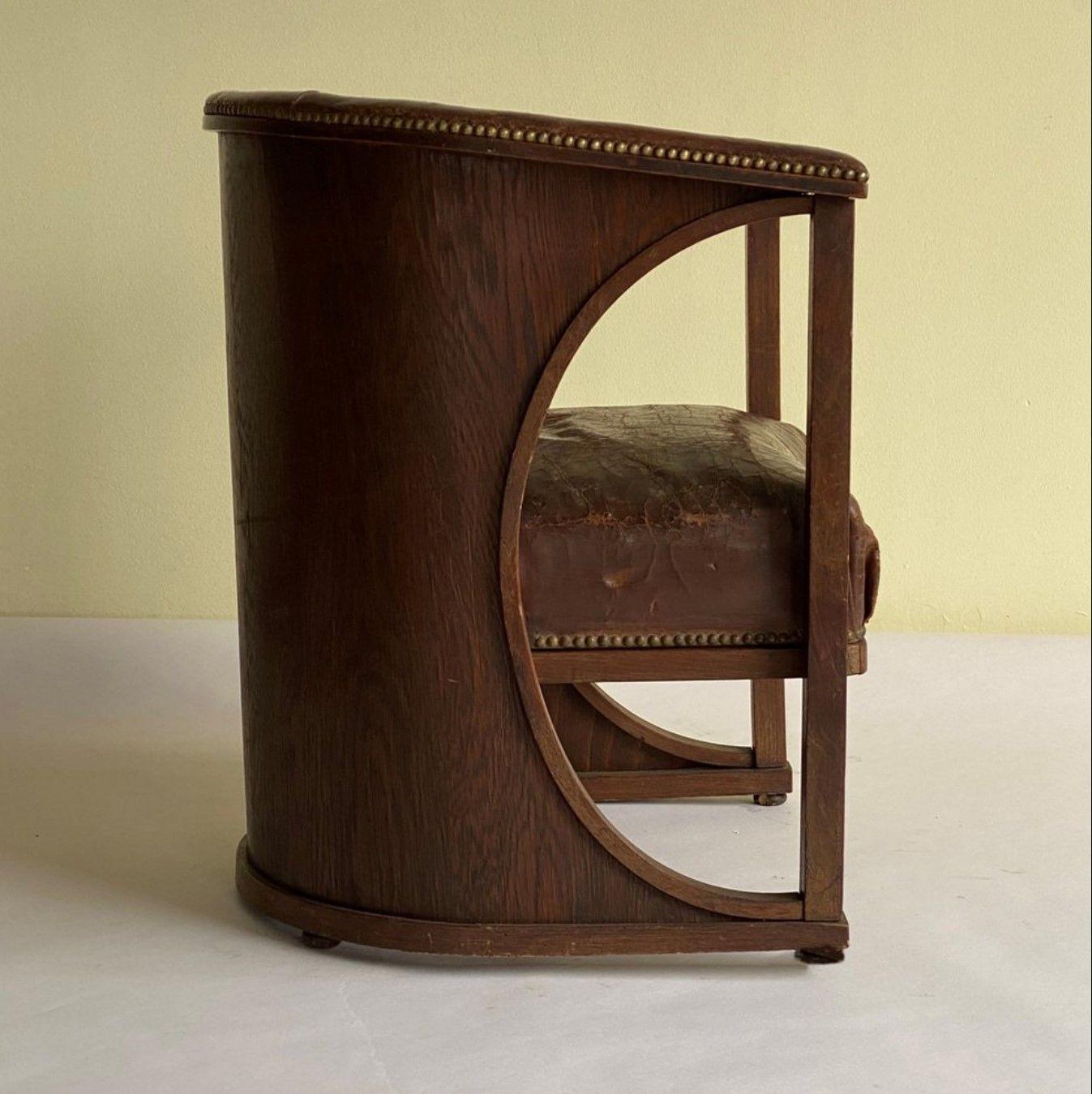 Fauteuil original Josef Hoffmann, J. & J. Kohn, Model No. 428/F. en Bueno estado para la venta en Vienna, AT