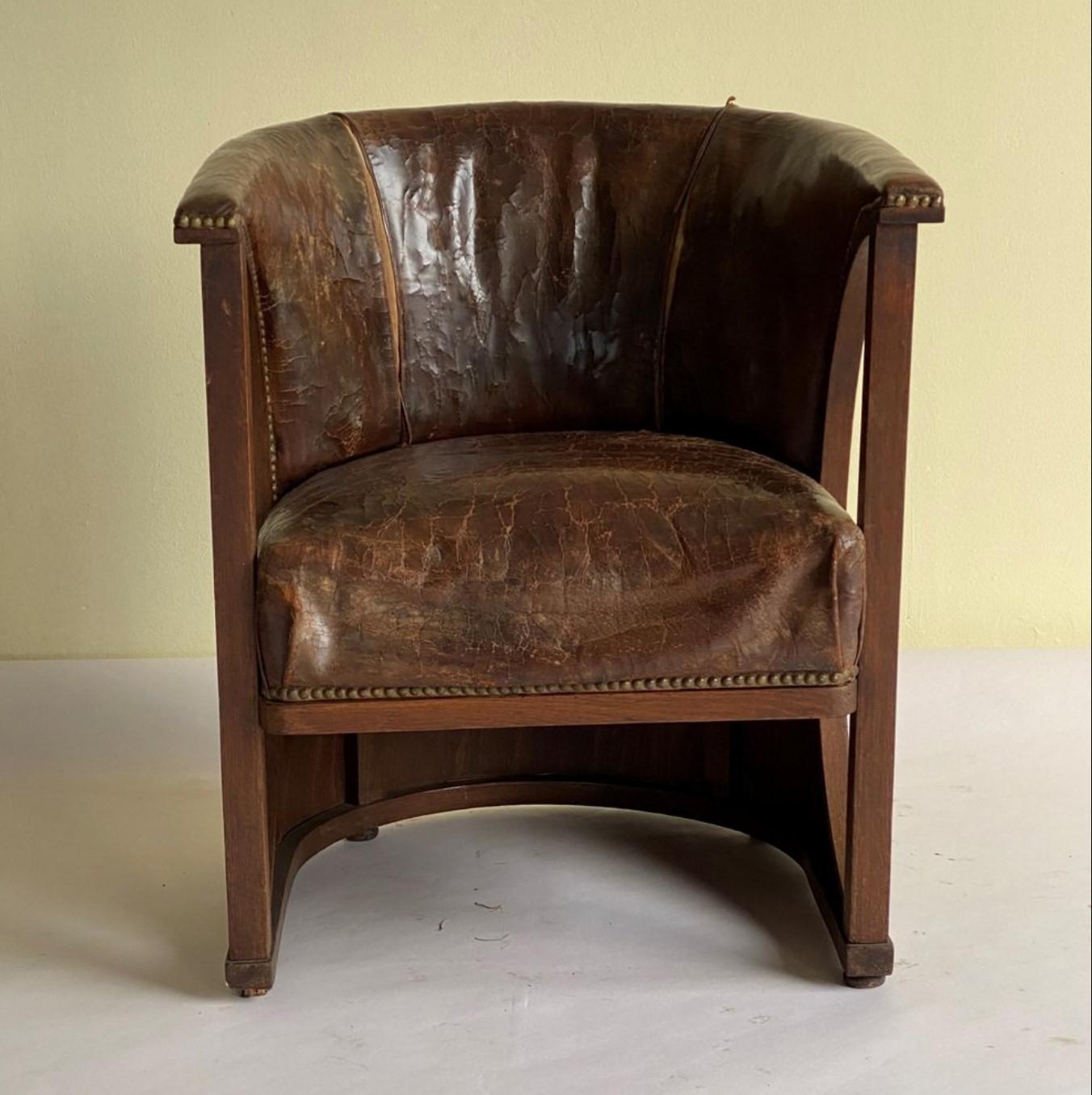 Fauteuil original Josef Hoffmann, J. & J. Kohn, Model No. 428/F. siglo XX en venta