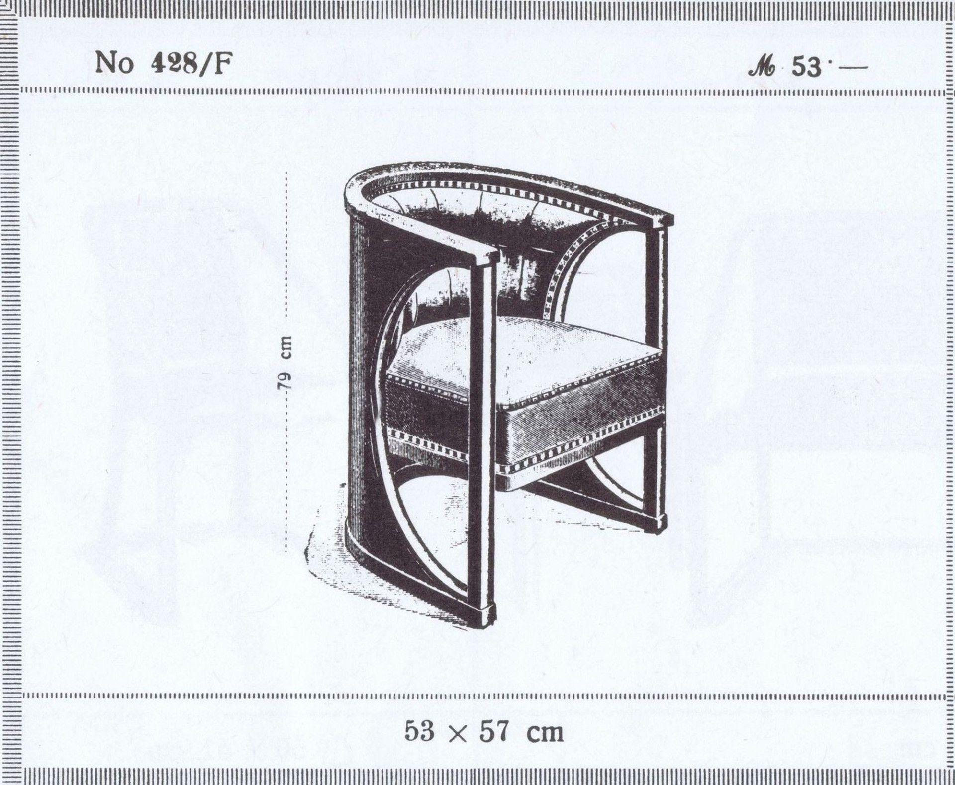 Fauteuil original Josef Hoffmann, J. & J. Kohn, Model No. 428/F. en venta 1