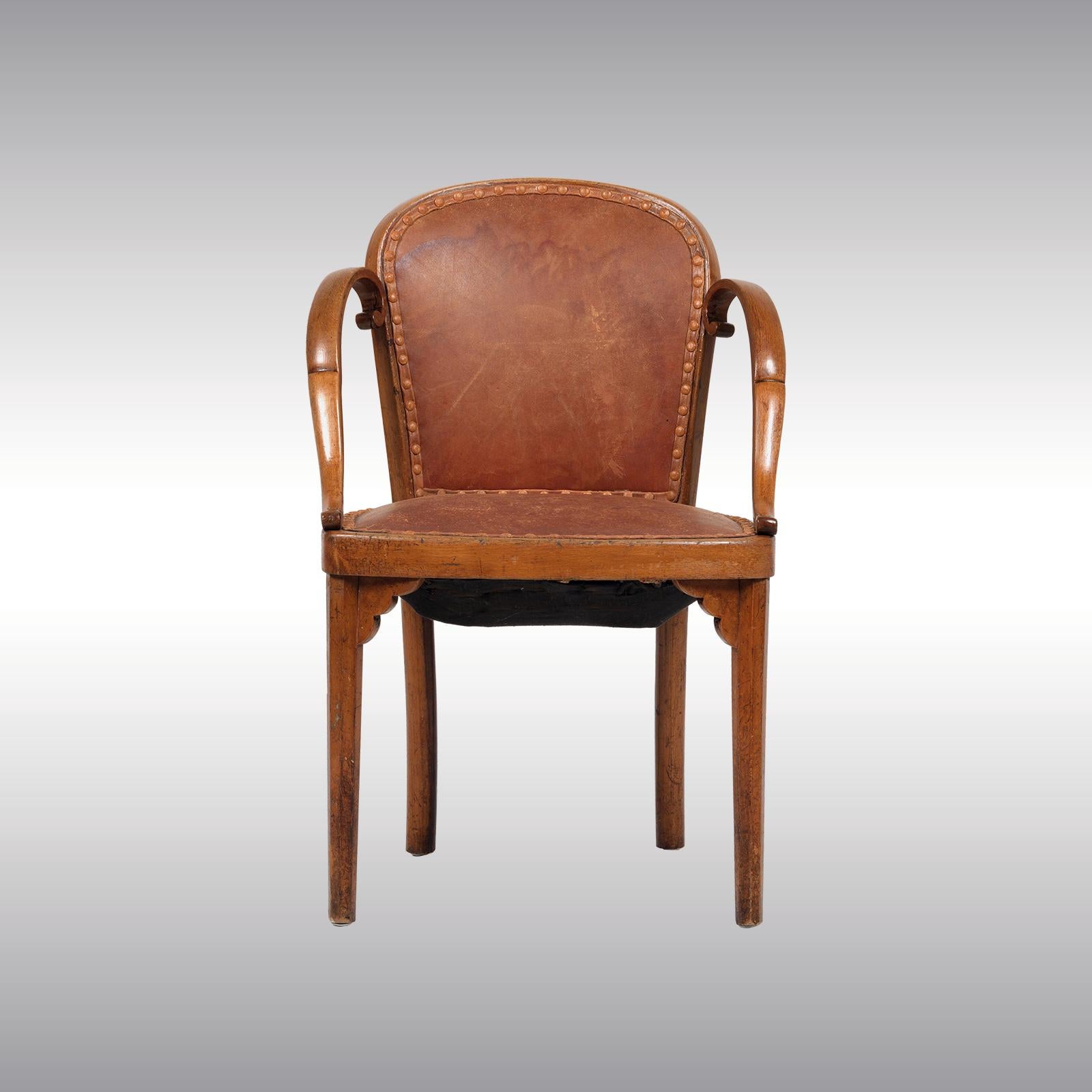 Austrian Original Josef Hoffmann/Gebrüder J&J Kohn Chair, Early 20th Century, Jugendstil For Sale