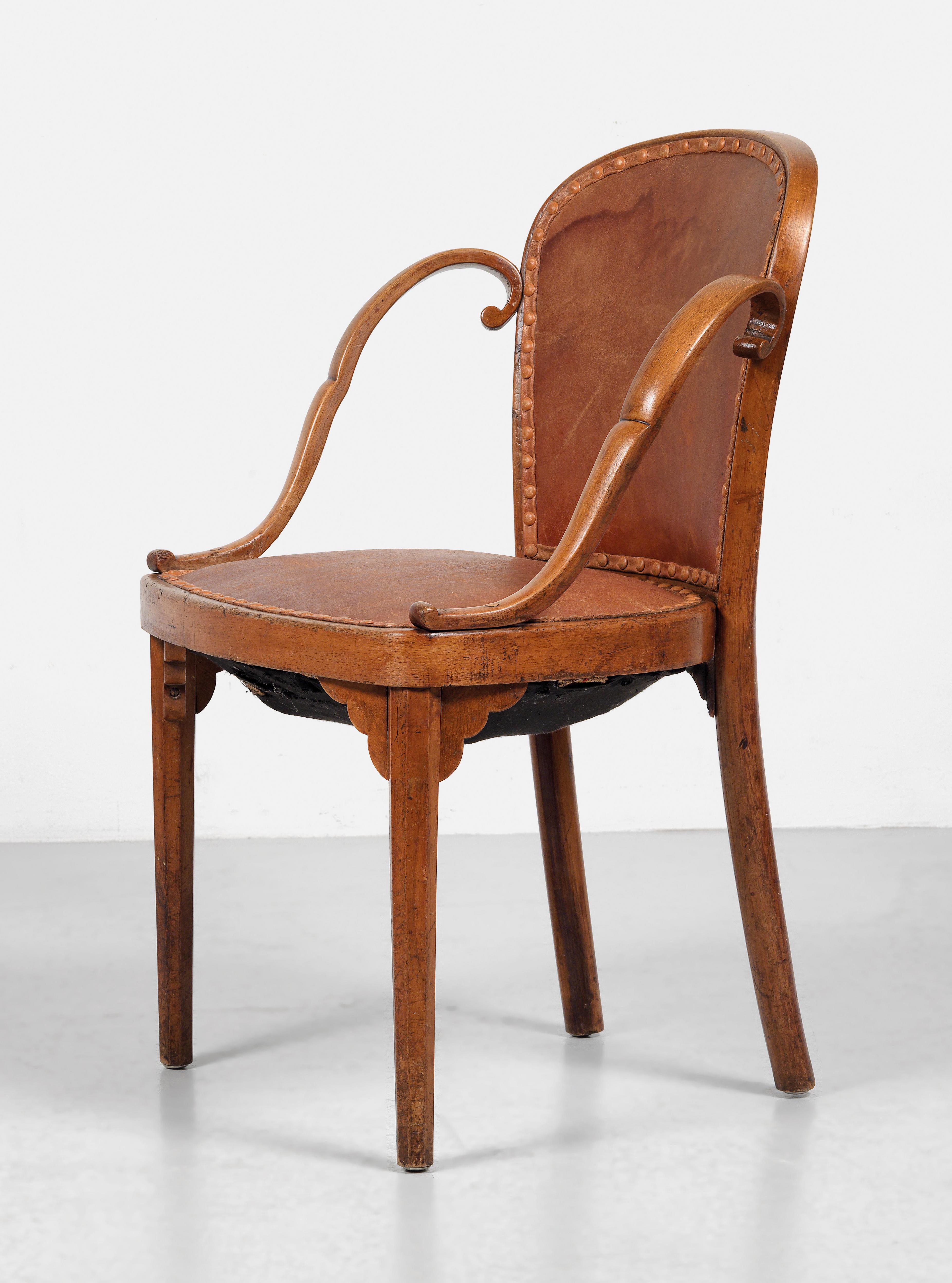 Hand-Crafted Original Josef Hoffmann/Gebrüder J&J Kohn Chair, Early 20th Century, Jugendstil For Sale
