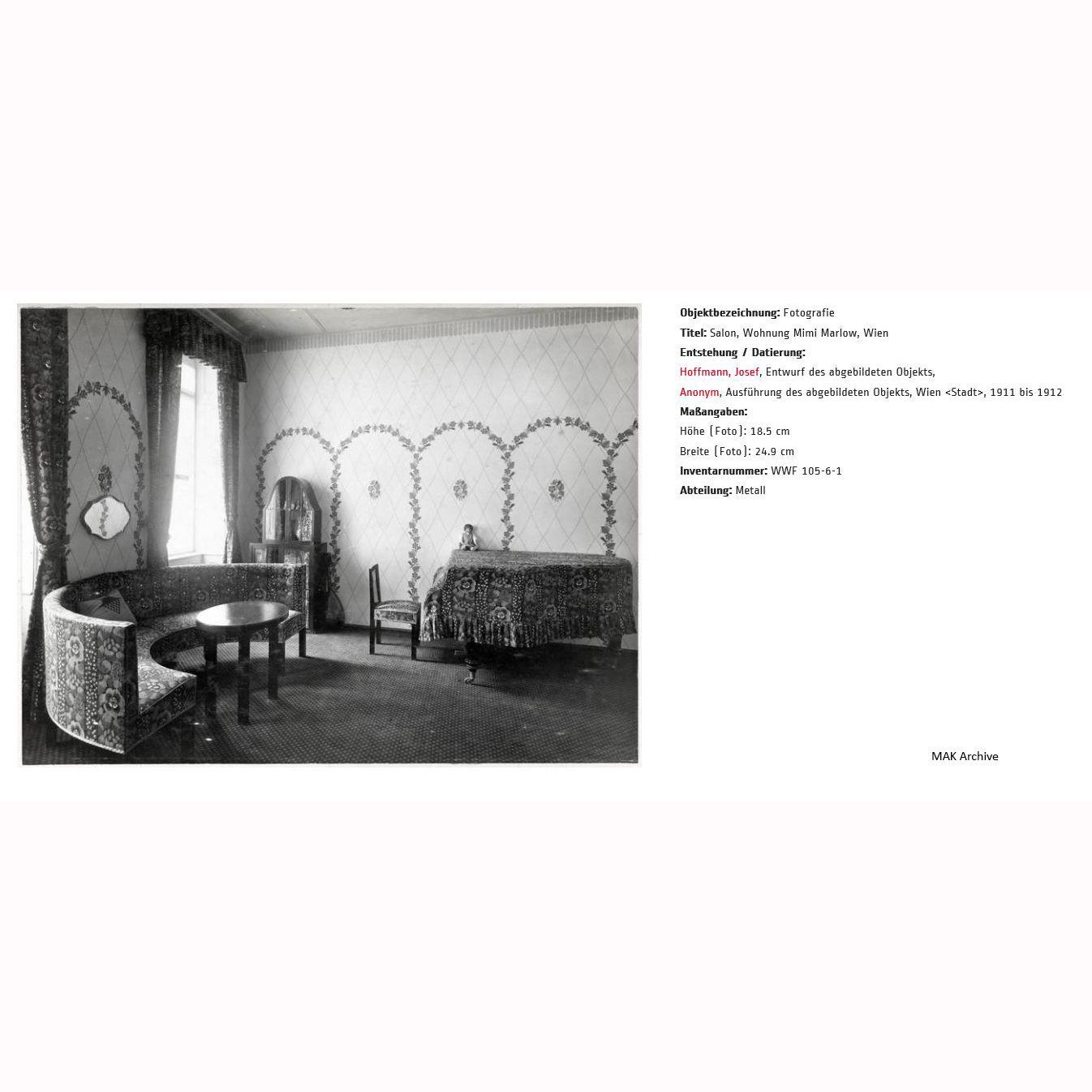 Austriaco Armadio originale di Josef Hoffmann e Wiener Werkstätte per Mimi Marlow del XX secolo in vendita