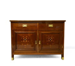 Jugendstil-Anrichte/Kommode mit Intarsien, Verm. Wien um 1905