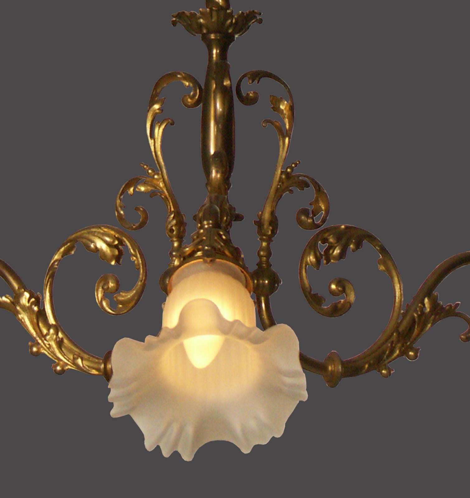 Austriaco Lampadario originale in stile Jugendstil/secessionista viennese Ringstrassen in vendita