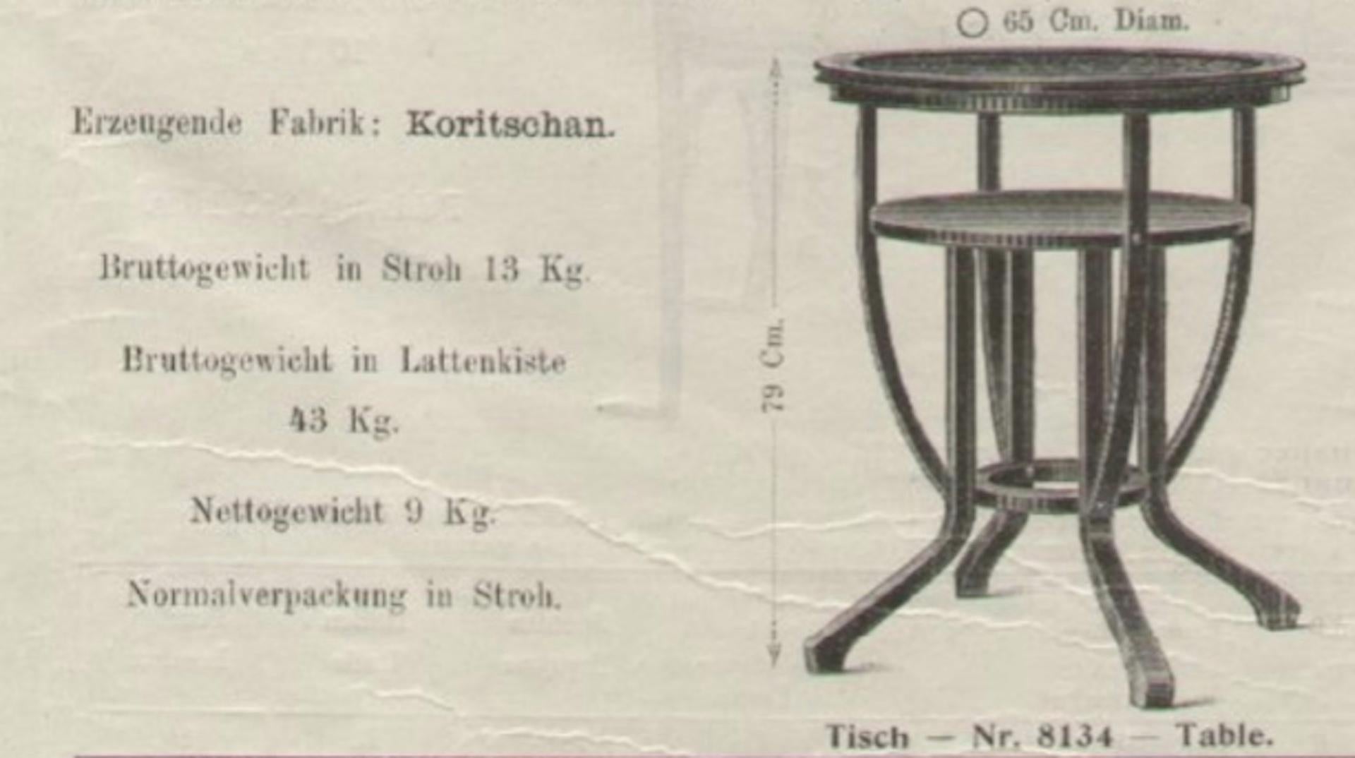 Original Jugendstil Tisch, Entwurf/Ausführung: Thonet (Koritschan, ab 1905) In Good Condition In Wien, AT
