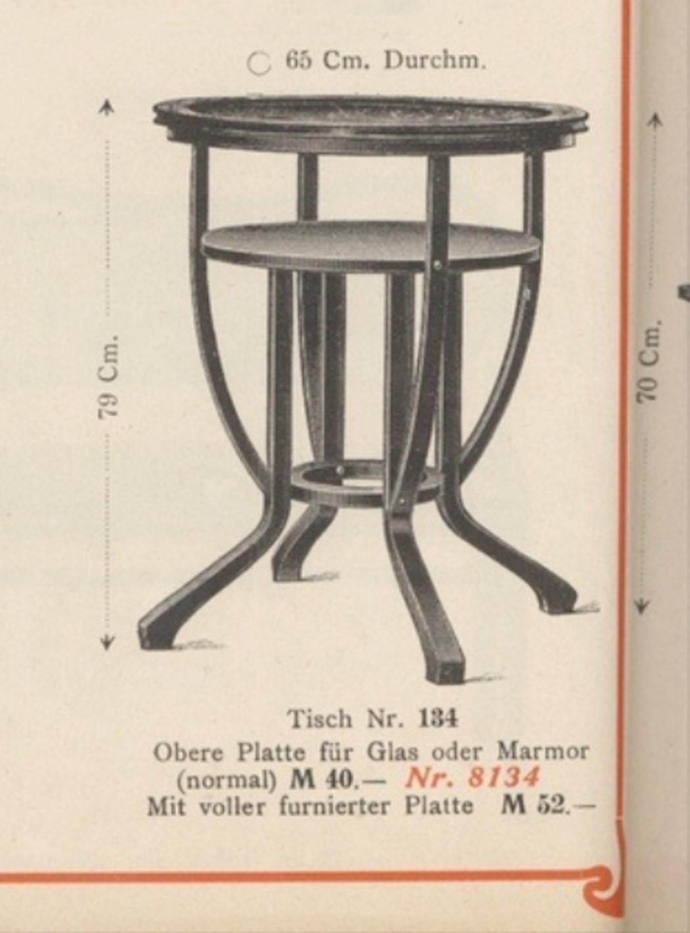 Beech Original Jugendstil Tisch, Entwurf/Ausführung: Thonet (Koritschan, ab 1905)