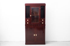 Originale Jugendstil-Vitrine mit geometrischen Intarsien ( Budapest, 1905)