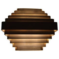 Original Jules Wabbes 11 Band Wall Lamp, 1960's