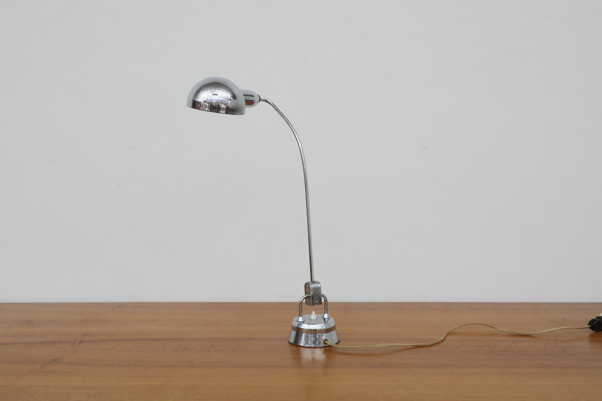 Original JUMO 1940's Model 600 Desk Lamp, Selected by Charlotte Perriand For Sale 3