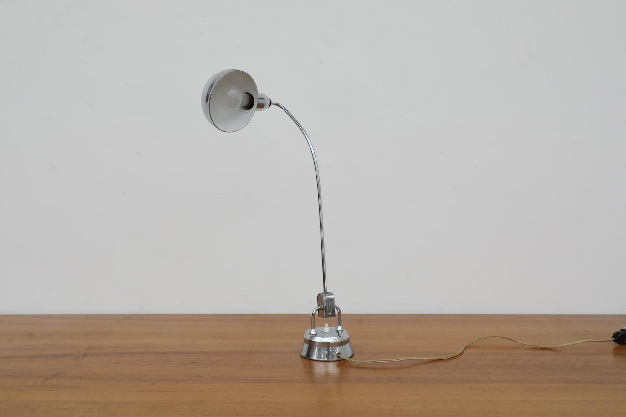 Original JUMO 1940's Model 600 Desk Lamp, Selected by Charlotte Perriand For Sale 4