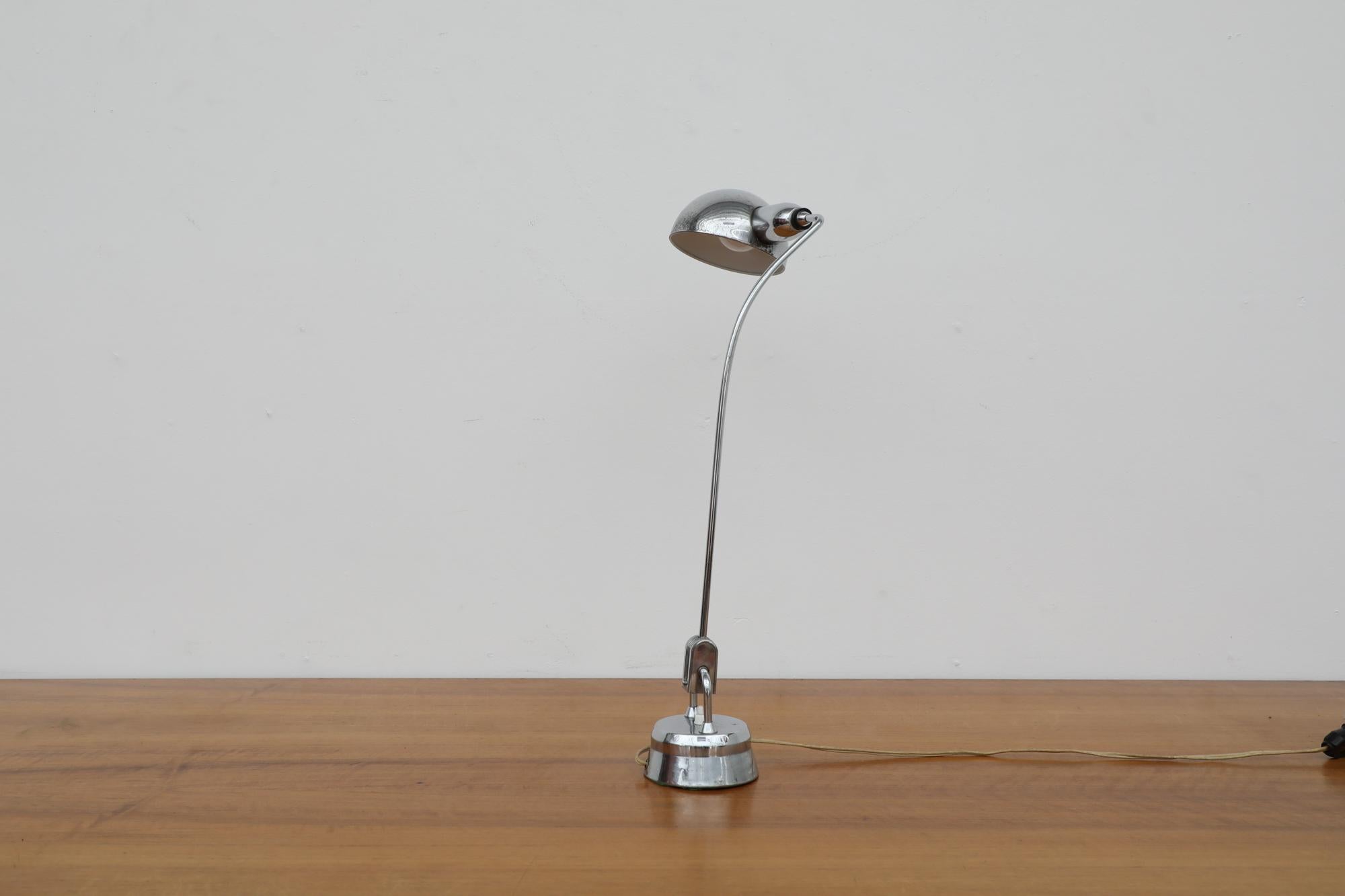 Original JUMO 1940's Model 600 Desk Lamp, Selected by Charlotte Perriand For Sale 6