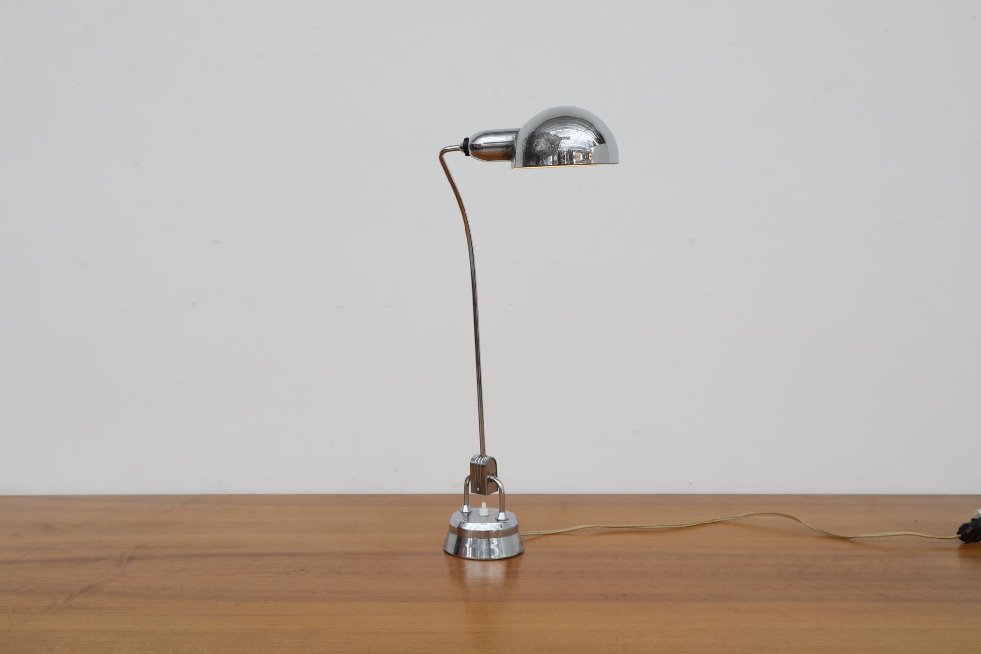 Mid-Century Modern Original JUMO 1940's Model 600 Desk Lamp, Selected by Charlotte Perriand For Sale