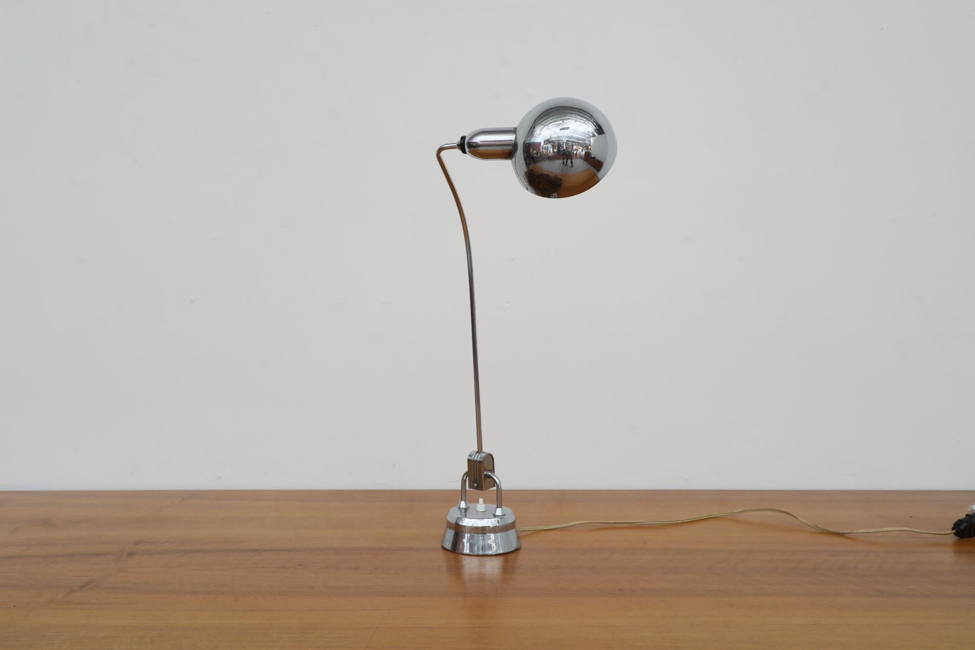 French Original JUMO 1940's Model 600 Desk Lamp, Selected by Charlotte Perriand For Sale