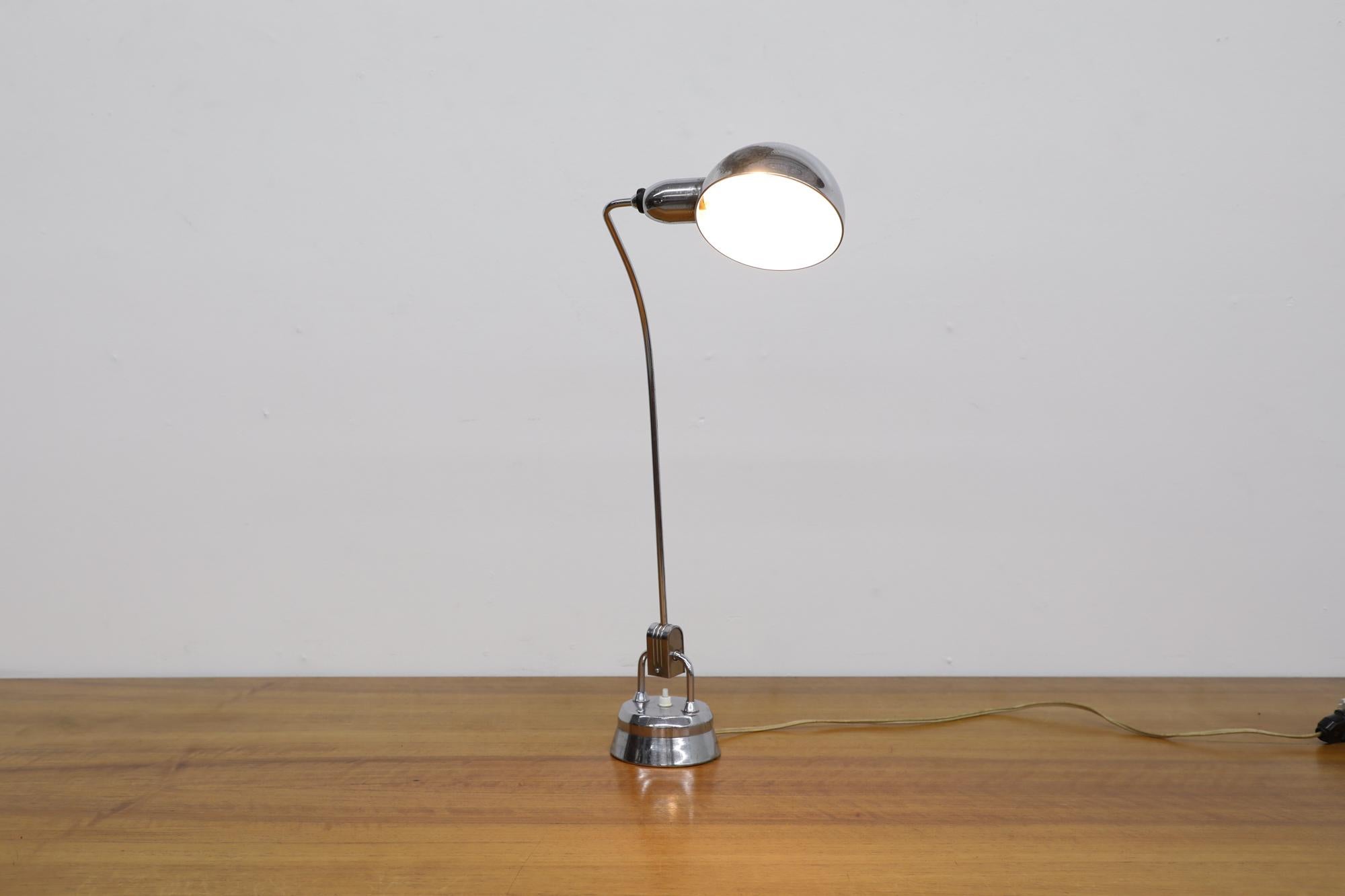 Mid-20th Century Original JUMO 1940's Model 600 Desk Lamp, Selected by Charlotte Perriand For Sale