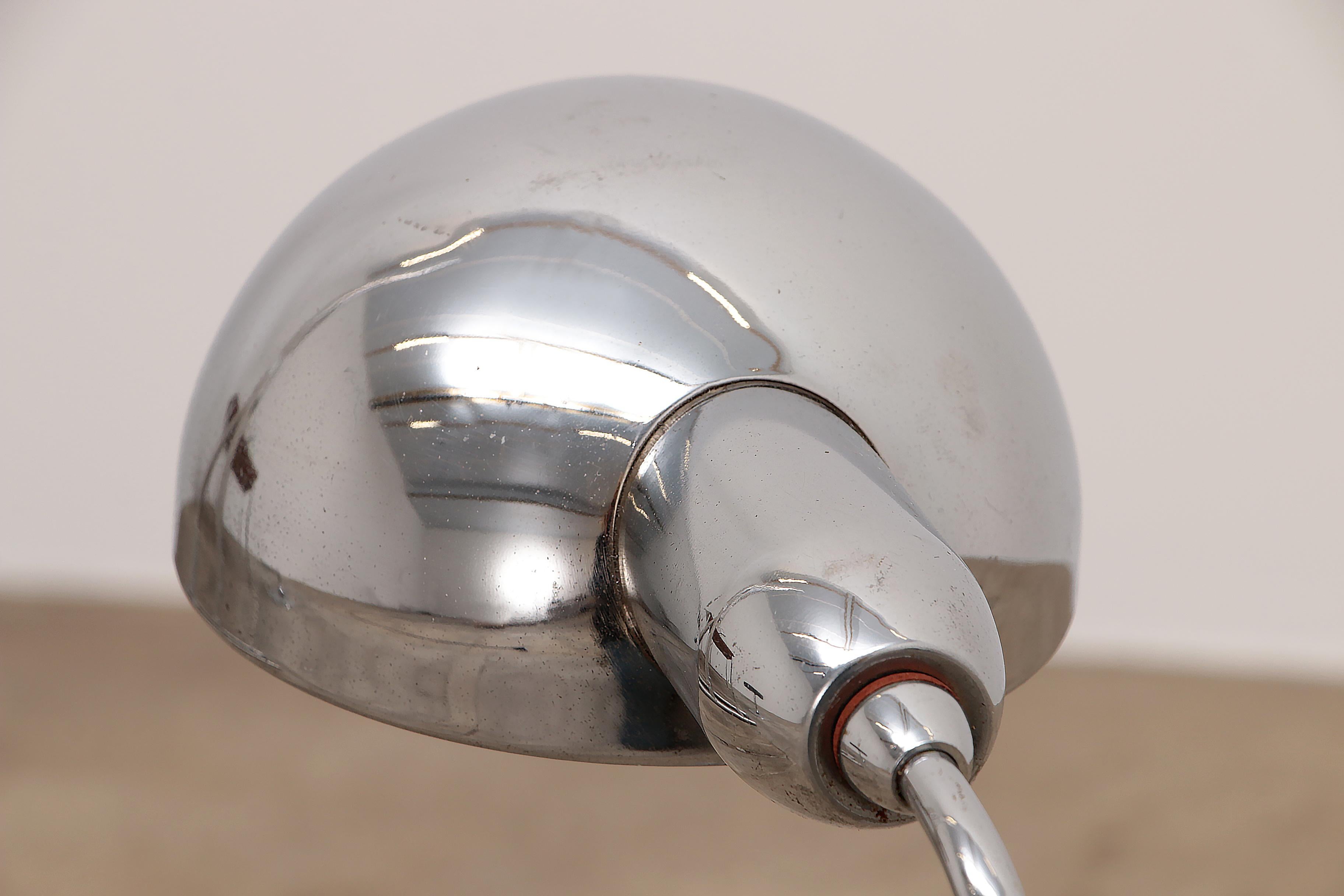 Original Jumo 600 Chrome Lamp Selected by Charlotte Perriand In Good Condition For Sale In Oostrum-Venray, NL