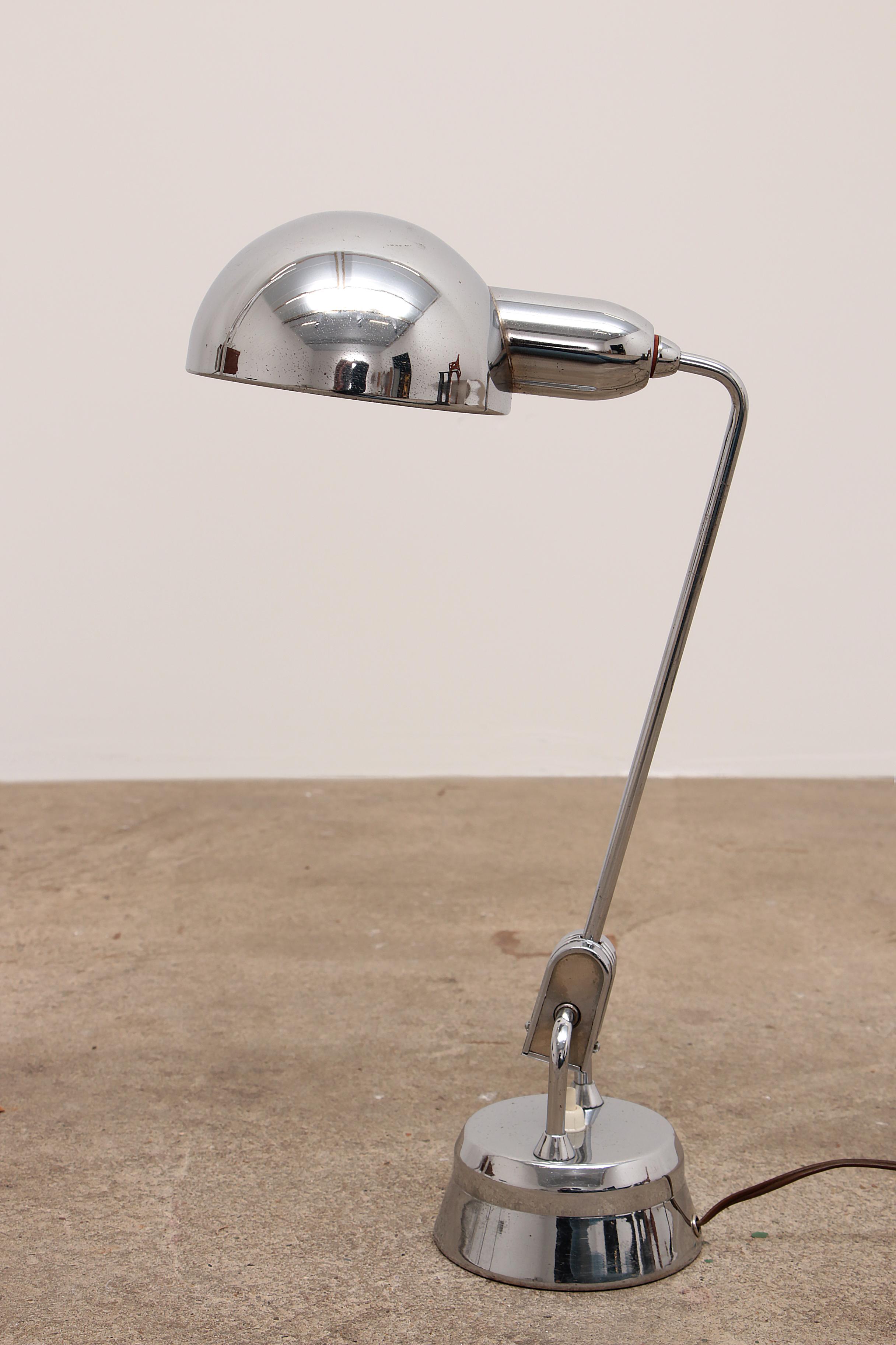Mid-20th Century Original Jumo 600 Chrome Lamp Selected by Charlotte Perriand For Sale