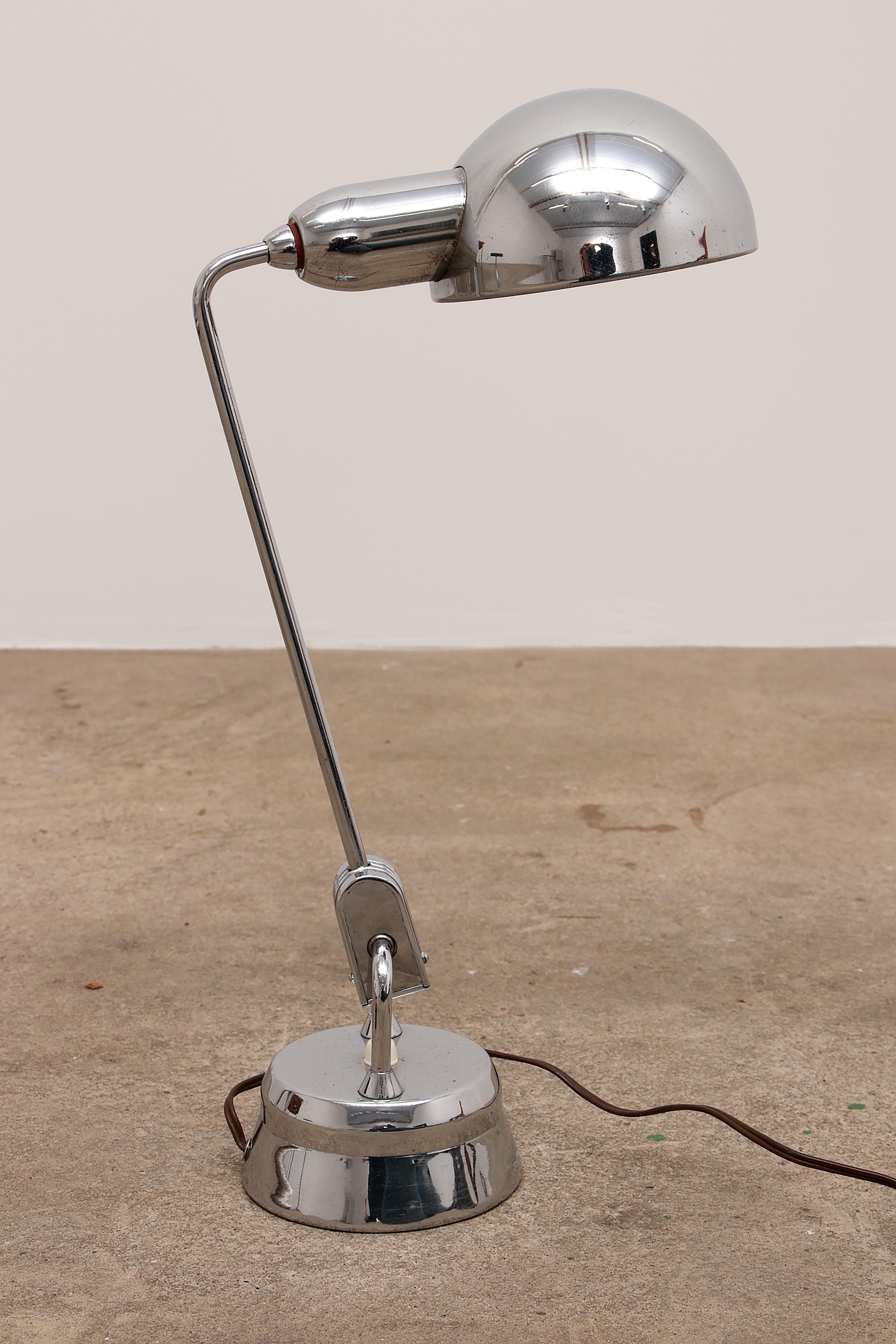 Original Jumo 600 Chrome Lamp Selected by Charlotte Perriand For Sale 1