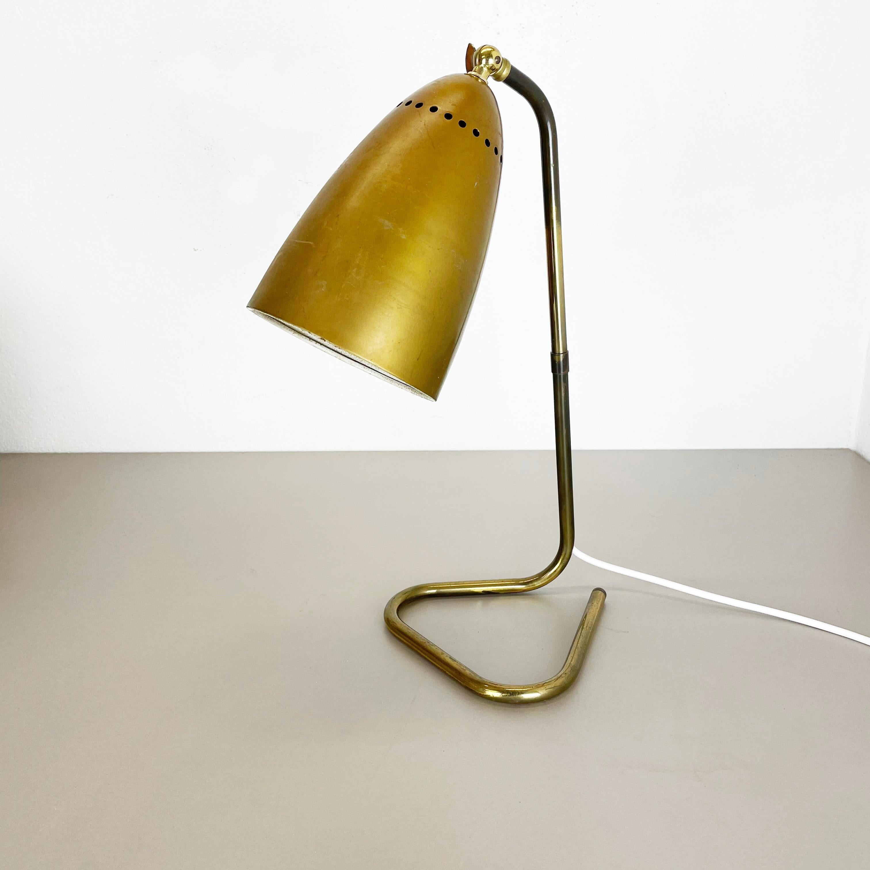 Austrian Original Kalmar Style Hollywood Regency Brass Table Light, Austria, 1950s For Sale