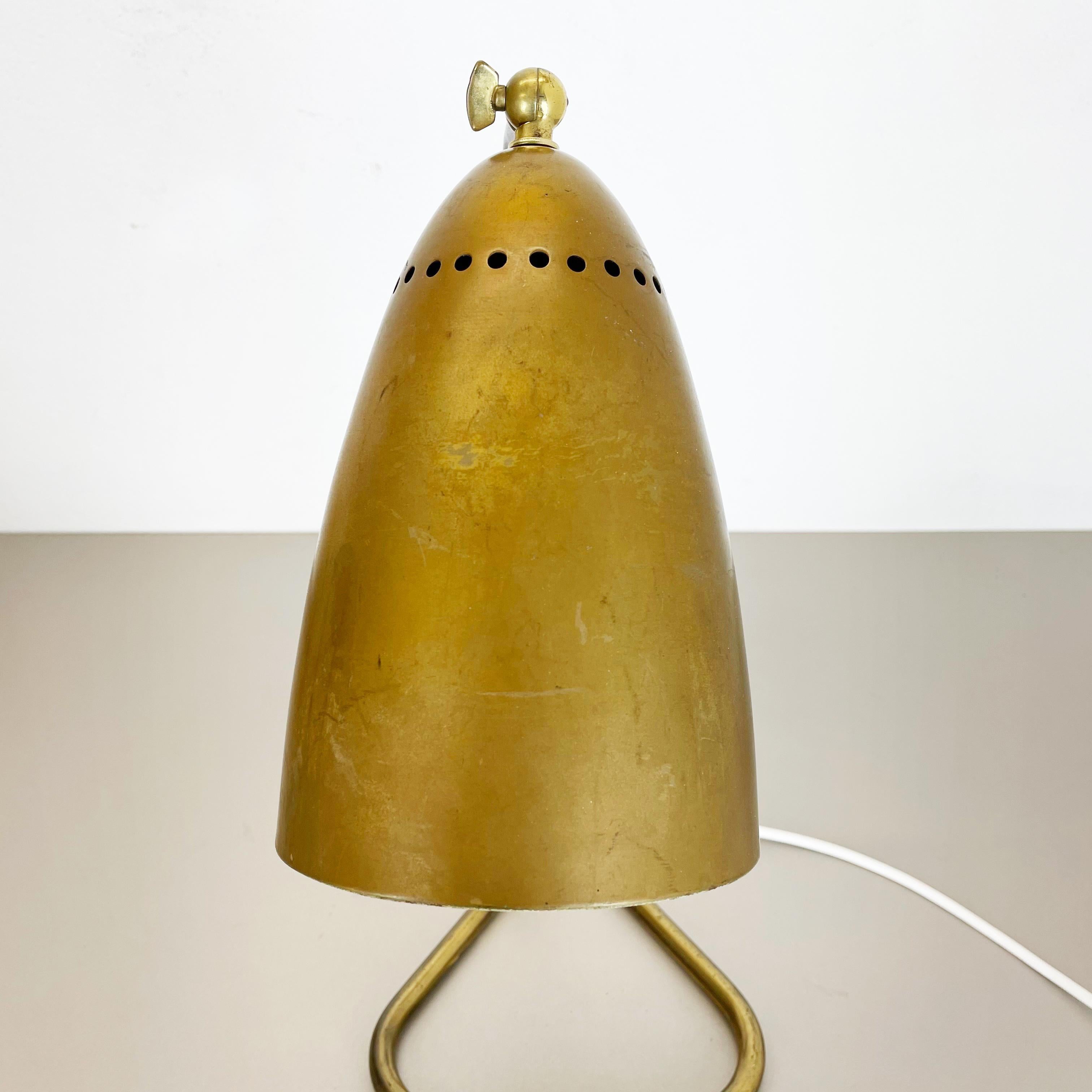 20th Century Original Kalmar Style Hollywood Regency Brass Table Light, Austria, 1950s For Sale