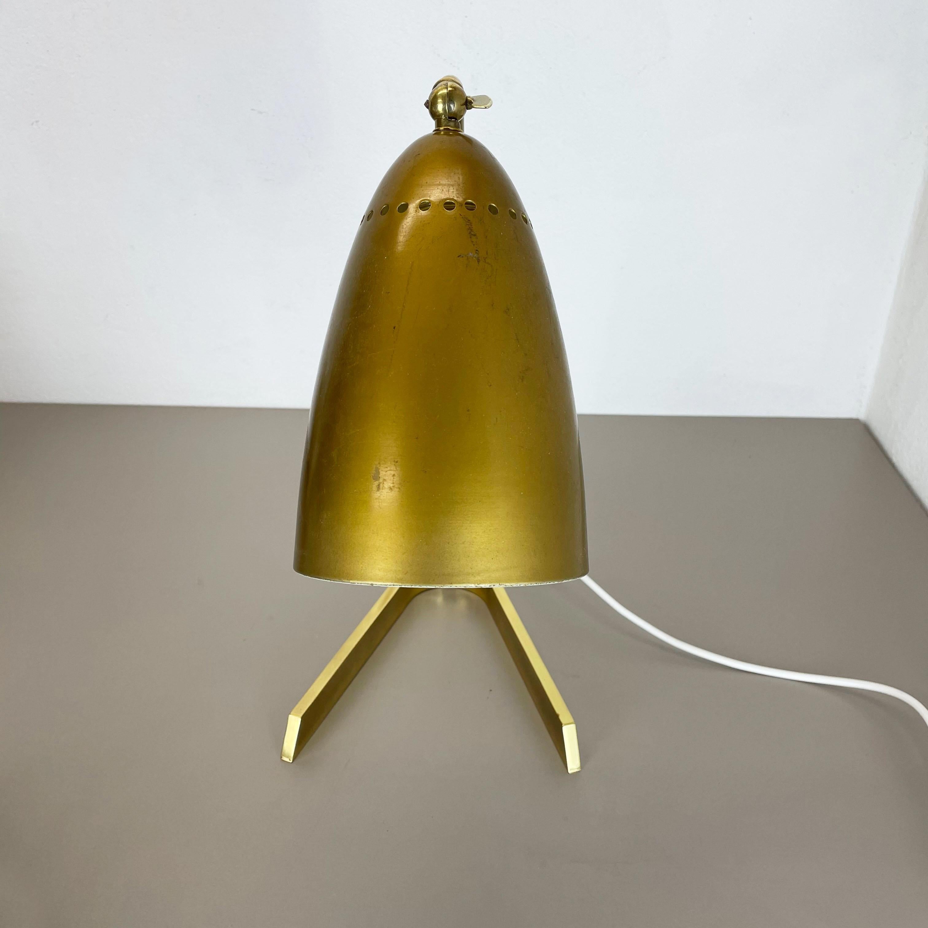20th Century Original Kalmar Style Hollywood Regency Brass Table Light, Austria, 1960s For Sale