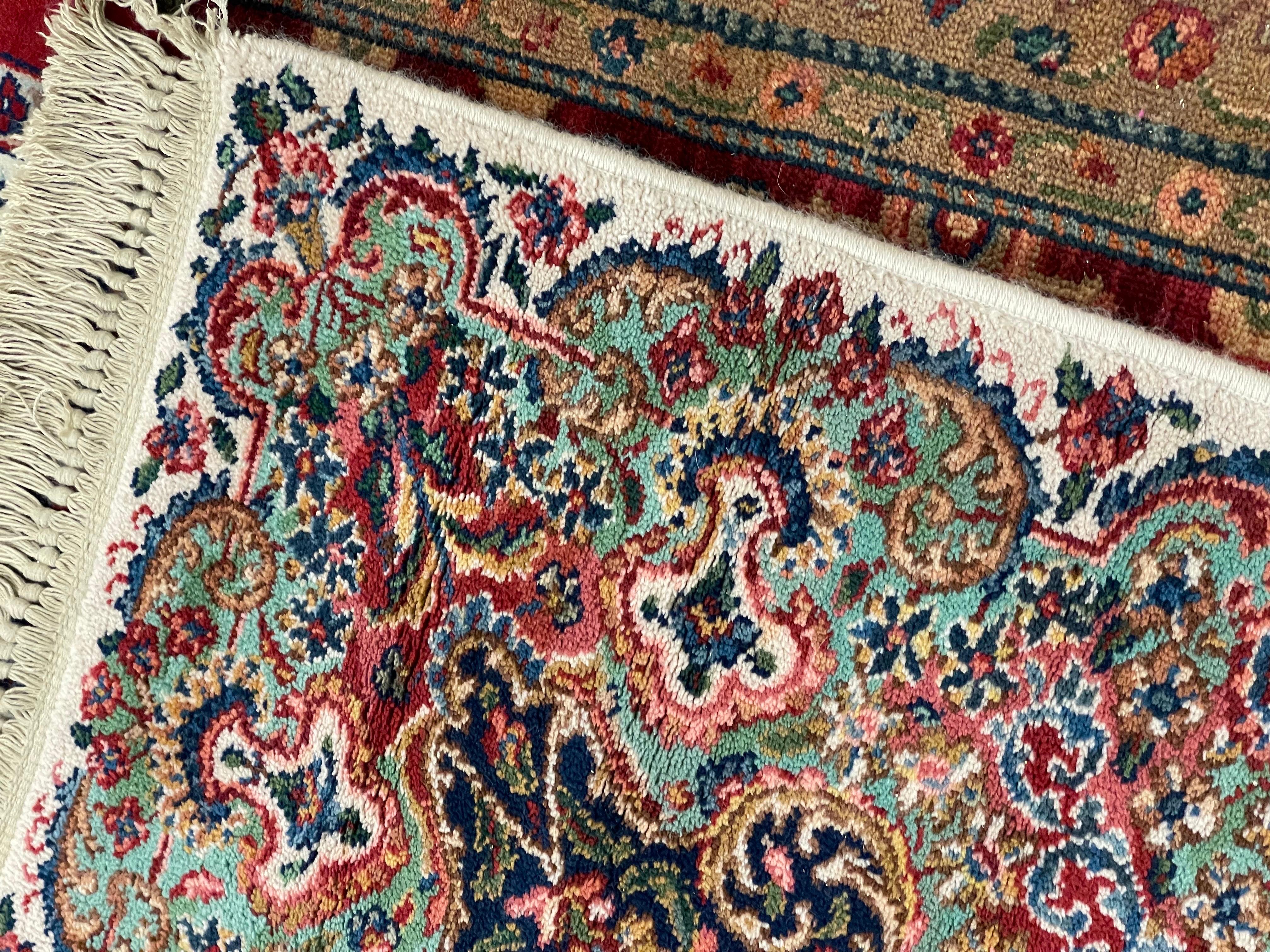 Original Karastan Collection Premium Floral Kirman Wool Area Rug 8'8