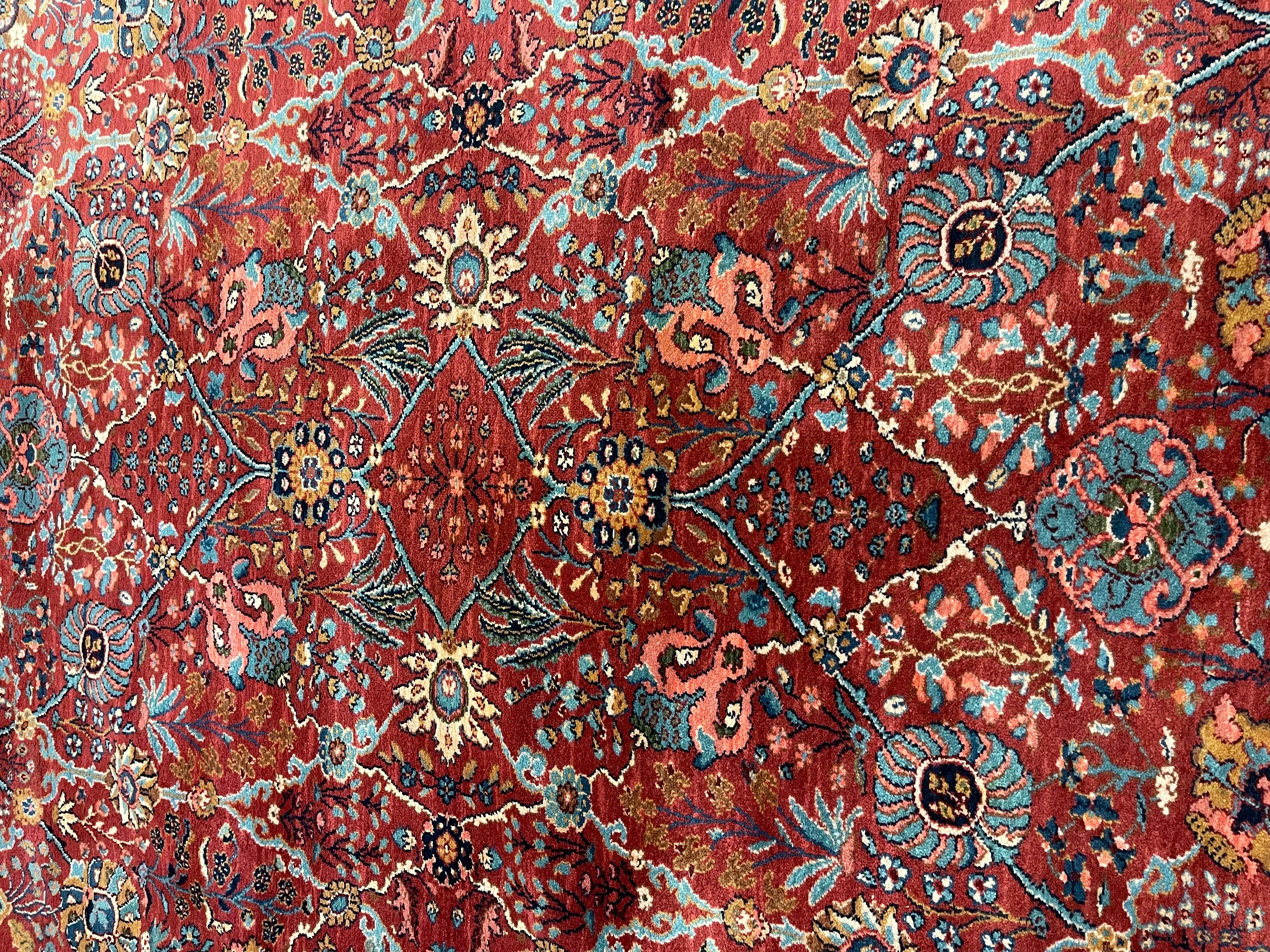 Karastan Collection stunning oriental wool area rug with rare Ispahan pattern.  Design # is 766.  Gorgeous color scheme.  