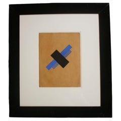 Original Kazimir Malevich 1927 Gouache On Paper Suprematism