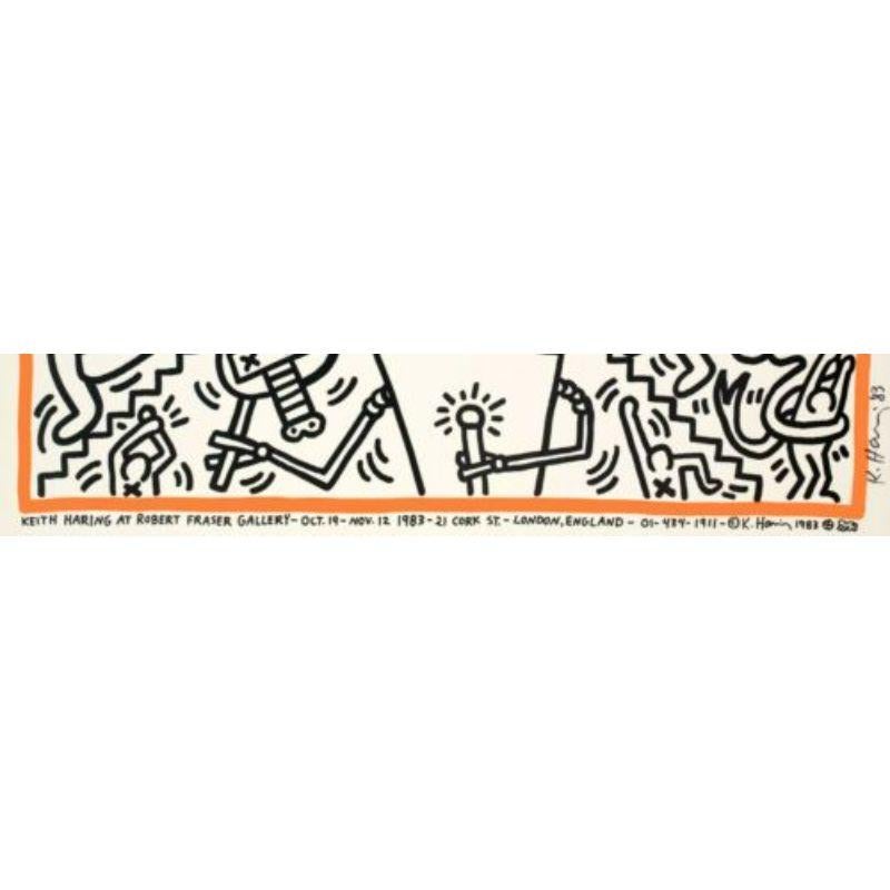Original-Kunstgalley-Poster von Keith Haring, Robert Frazer, 1983, handsigniert, Warhol (Britisch) im Angebot