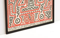 Original Keith Haring Signed Poster, Framed