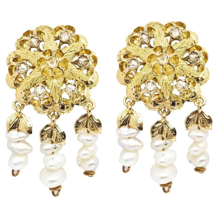 Original KESHI 1900 Earrings with Diamonds