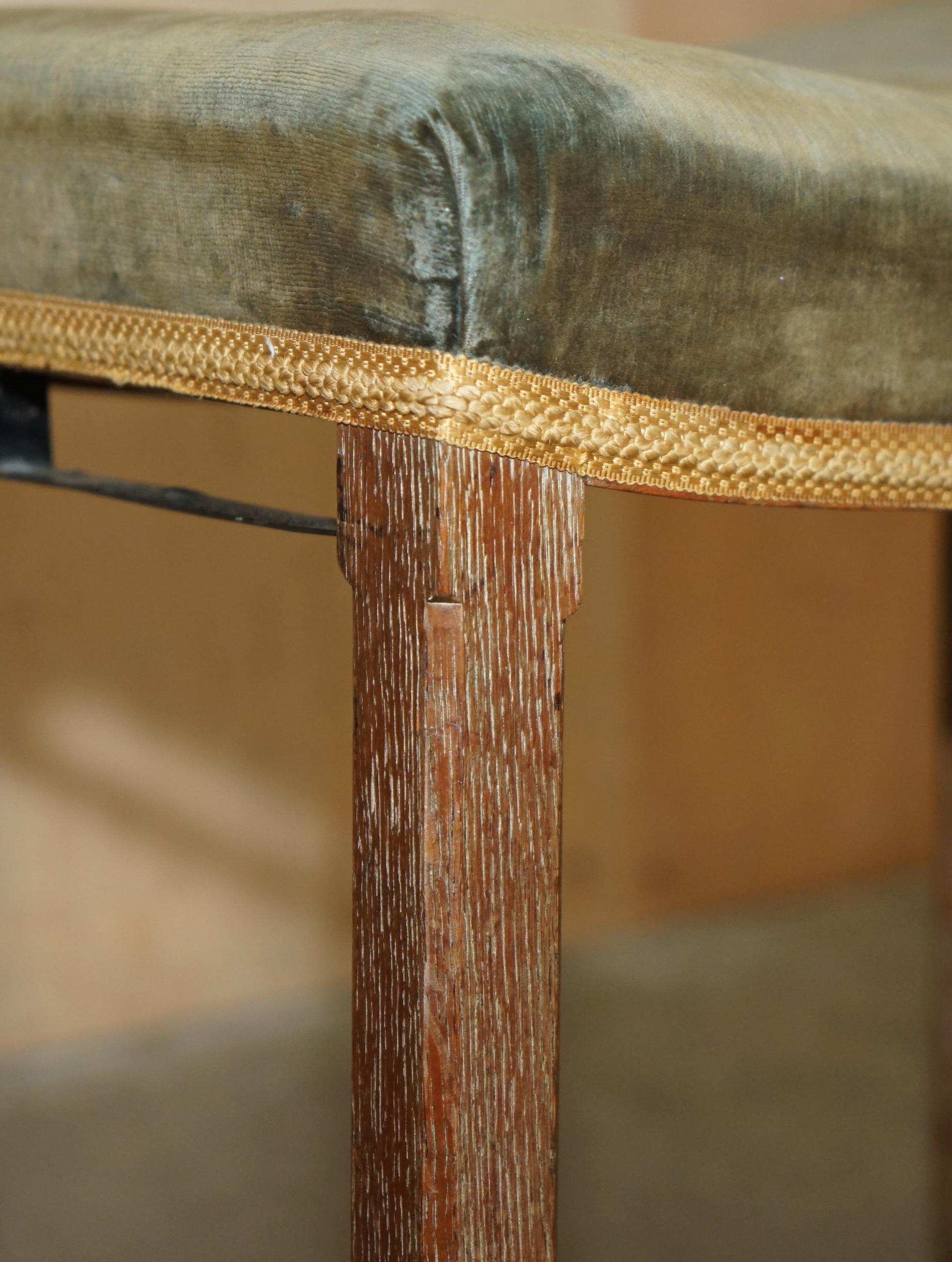 Original King George VI Coronation Stool 1937 Limed Oak By Waring & Gillow For Sale 2