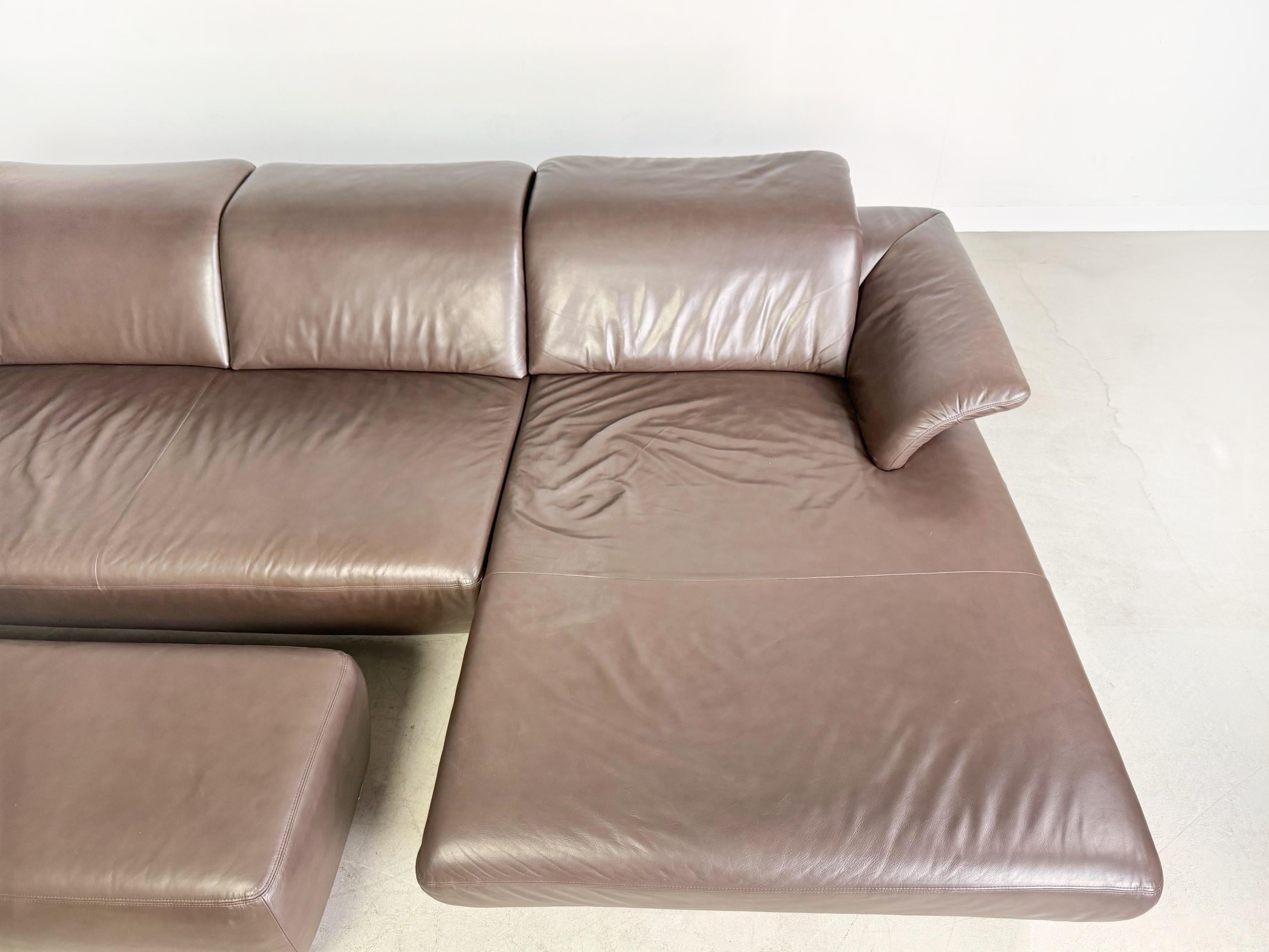 Original Koinor Avanti Ecksofa Couch Design Leder braun Bon état - En vente à Berlin, DE