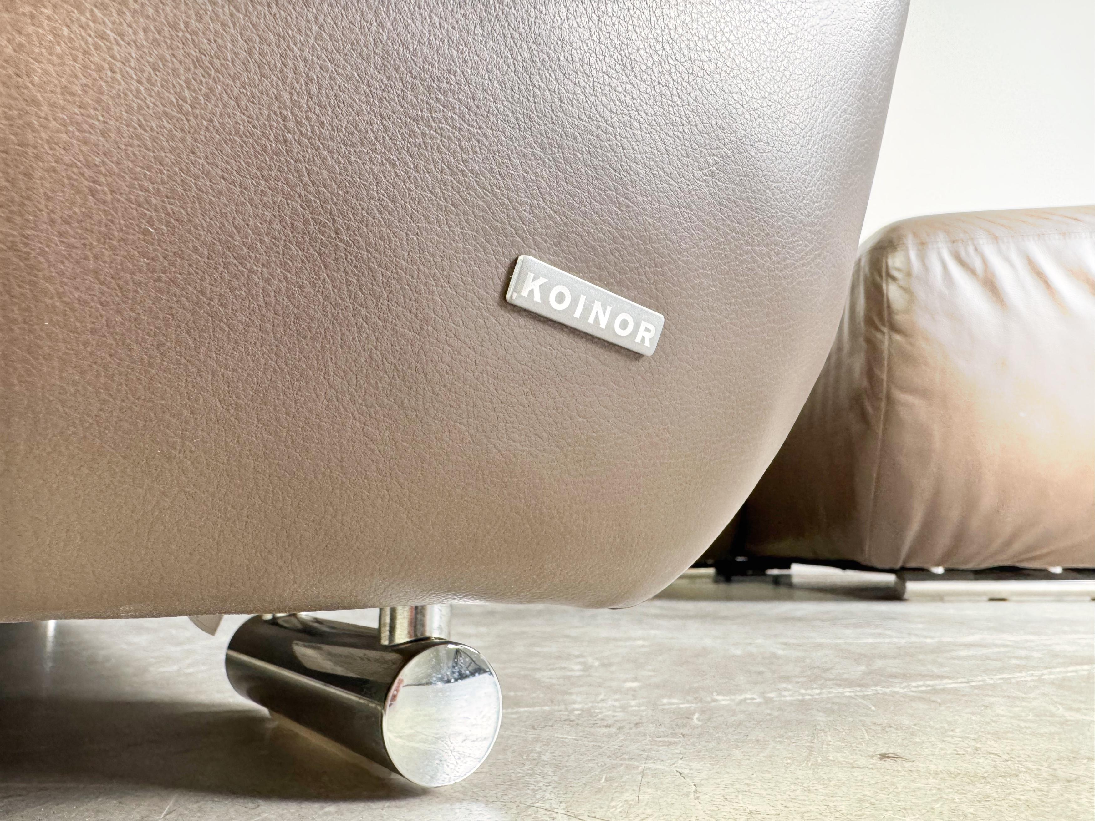 Cuir Original Koinor Avanti Ecksofa Couch Design Leder braun en vente
