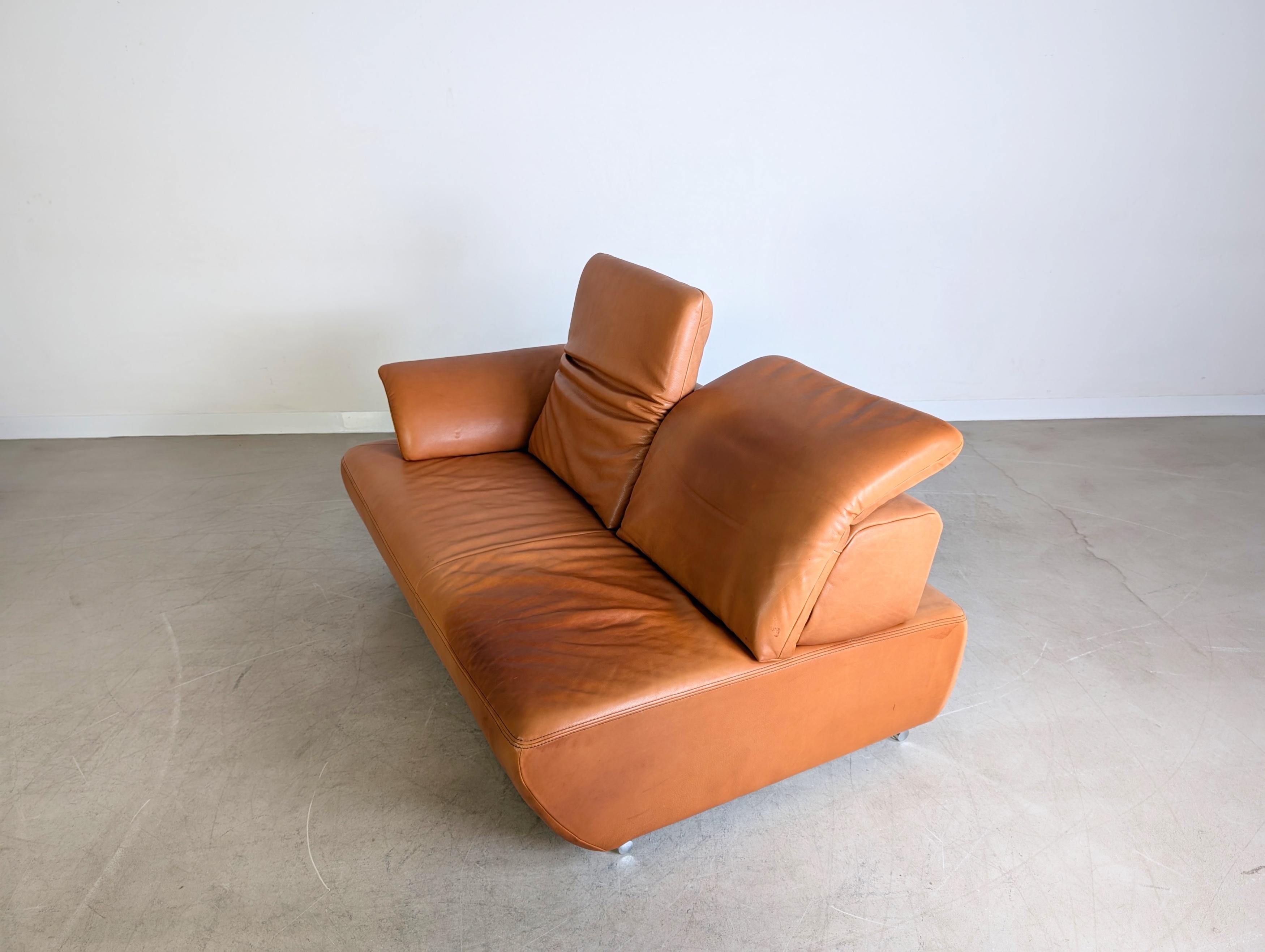 Divano Koinor Avanti originale Divano Lederer cognac Design in vendita 3