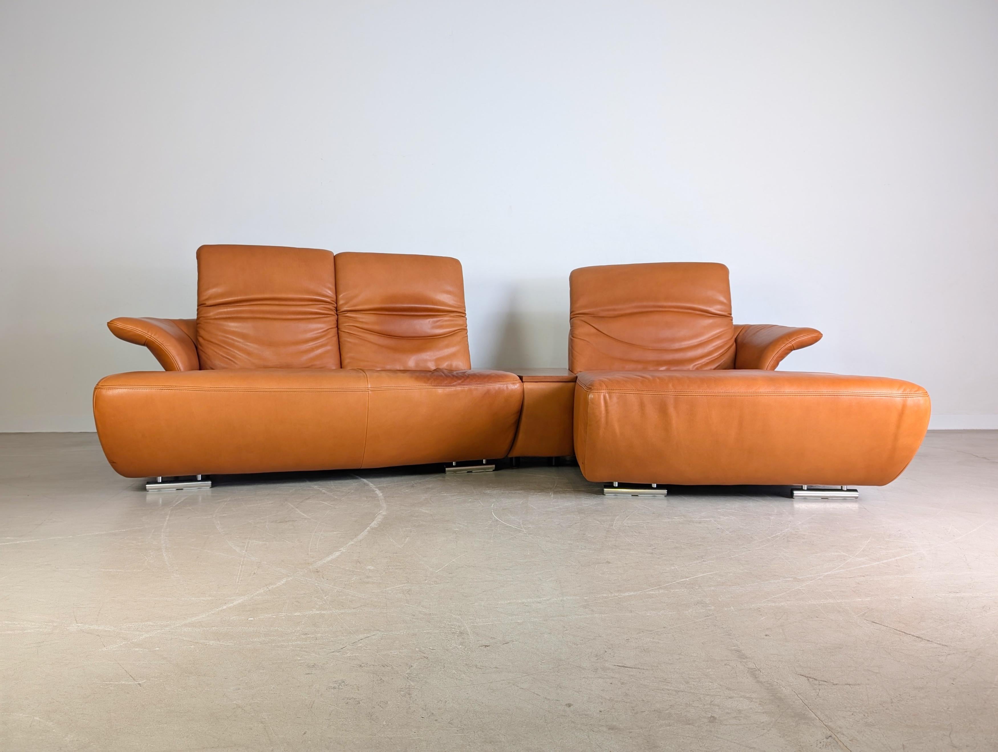 Postmoderno Divano Koinor Avanti originale Divano Lederer cognac Design in vendita