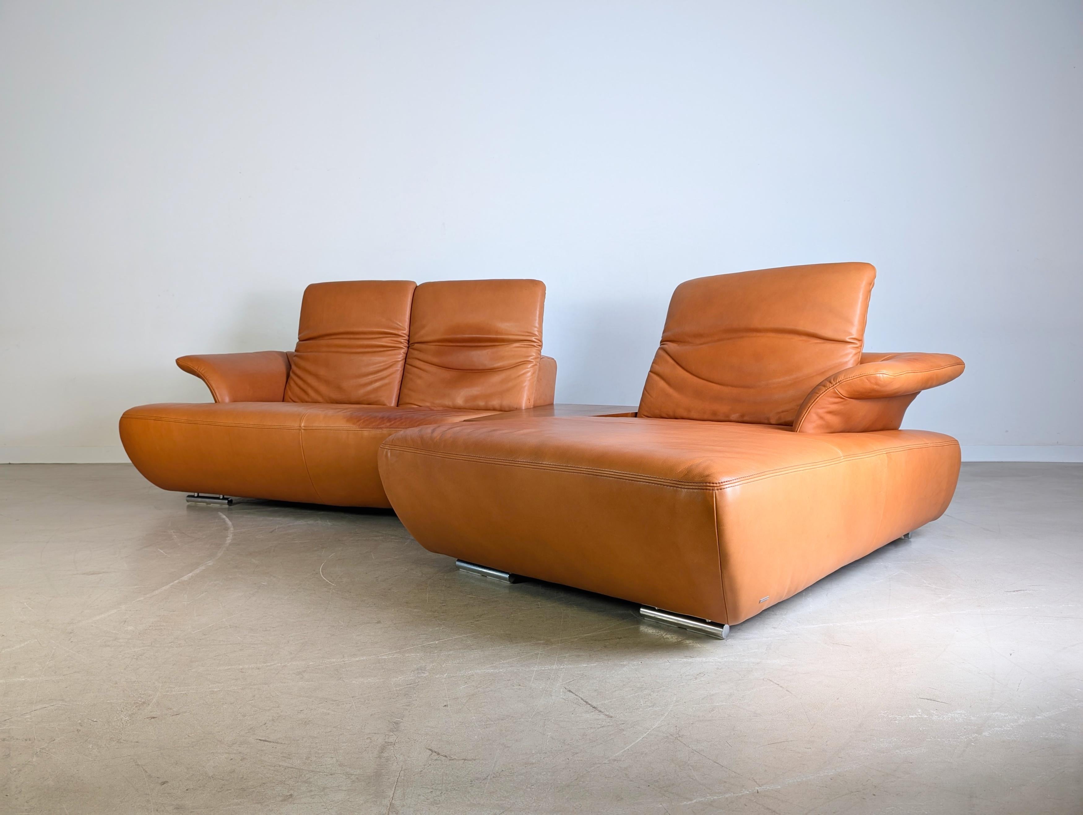 Divano Koinor Avanti originale Divano Lederer cognac Design In condizioni buone in vendita a Berlin, DE