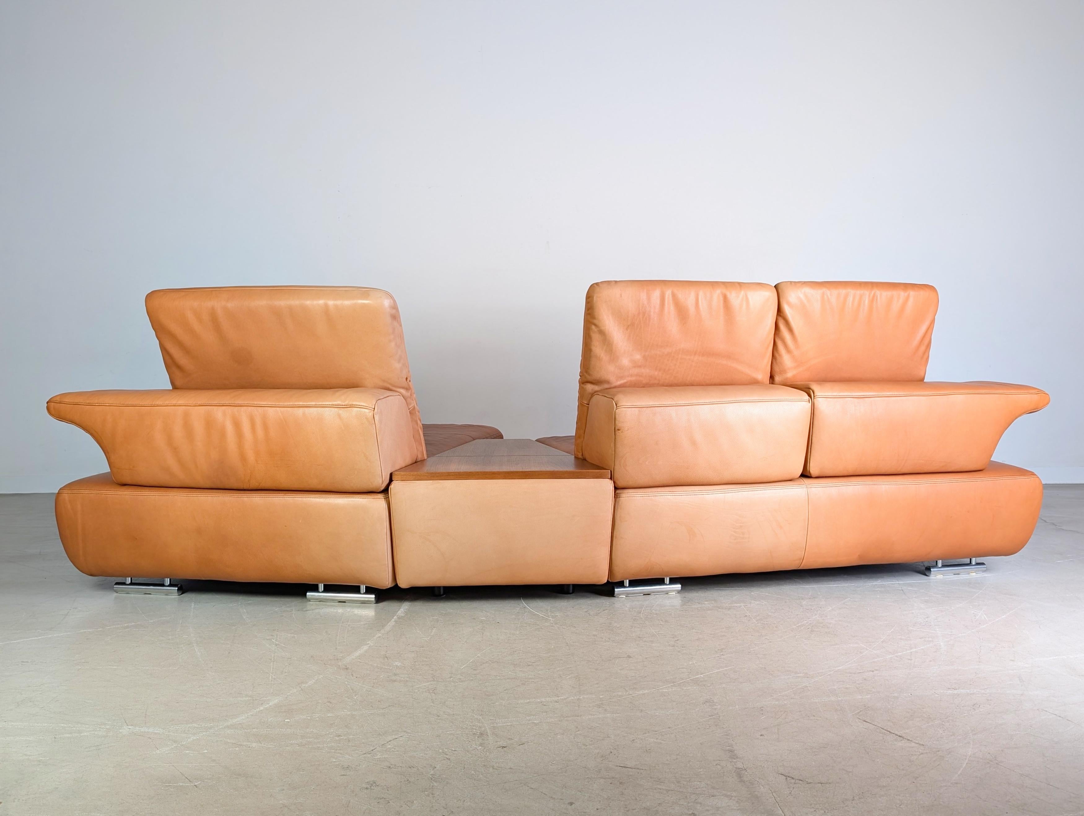 XXI secolo e contemporaneo Divano Koinor Avanti originale Divano Lederer cognac Design in vendita