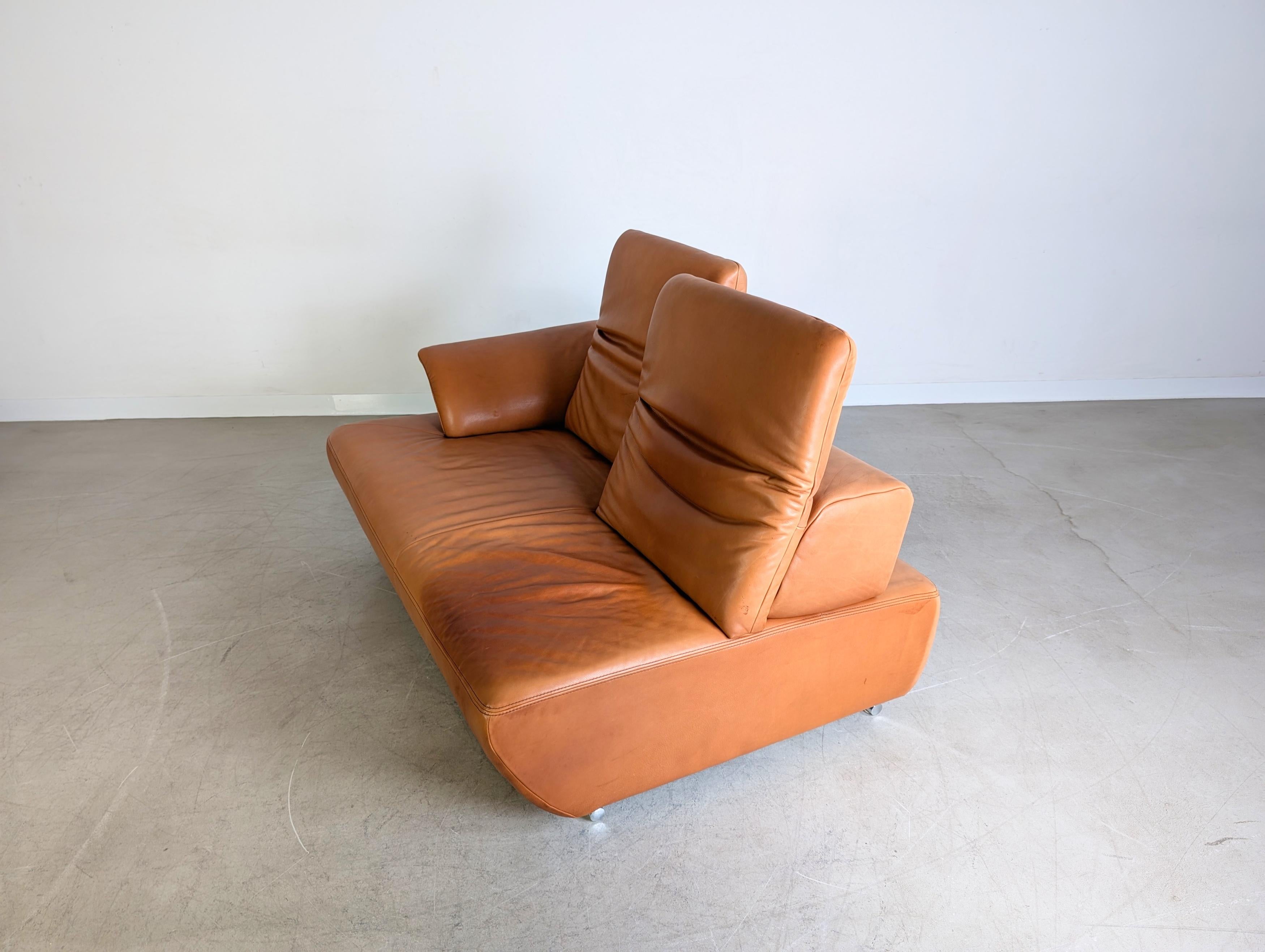 Divano Koinor Avanti originale Divano Lederer cognac Design in vendita 1