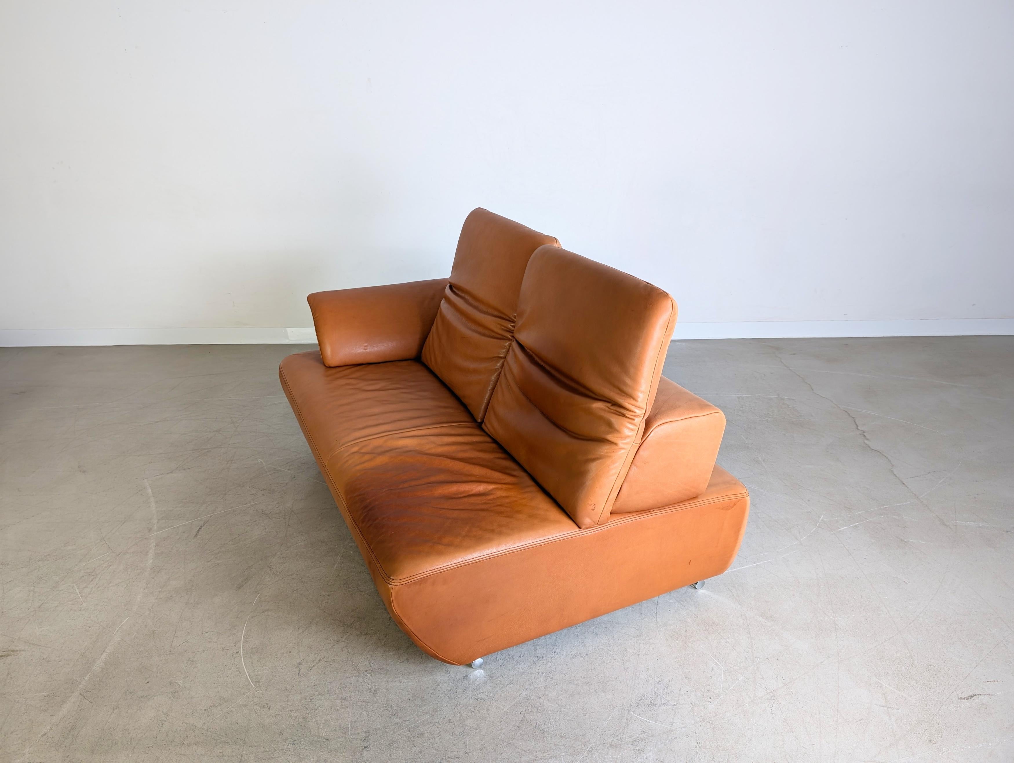 Divano Koinor Avanti originale Divano Lederer cognac Design in vendita 2