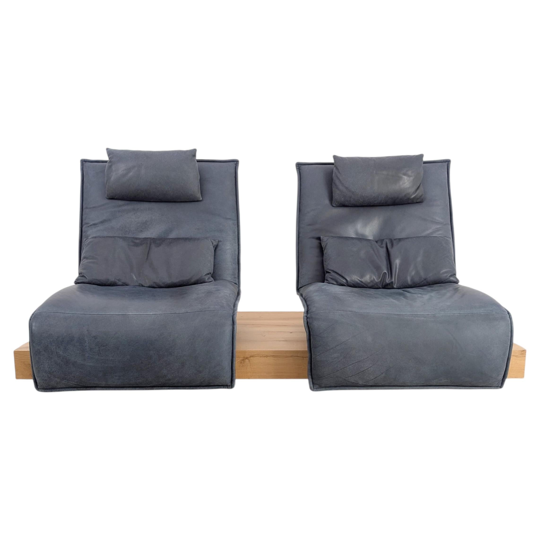 Divano Koinor Epos 3 originale in rovere massiccio, divano di design a due posti in vendita