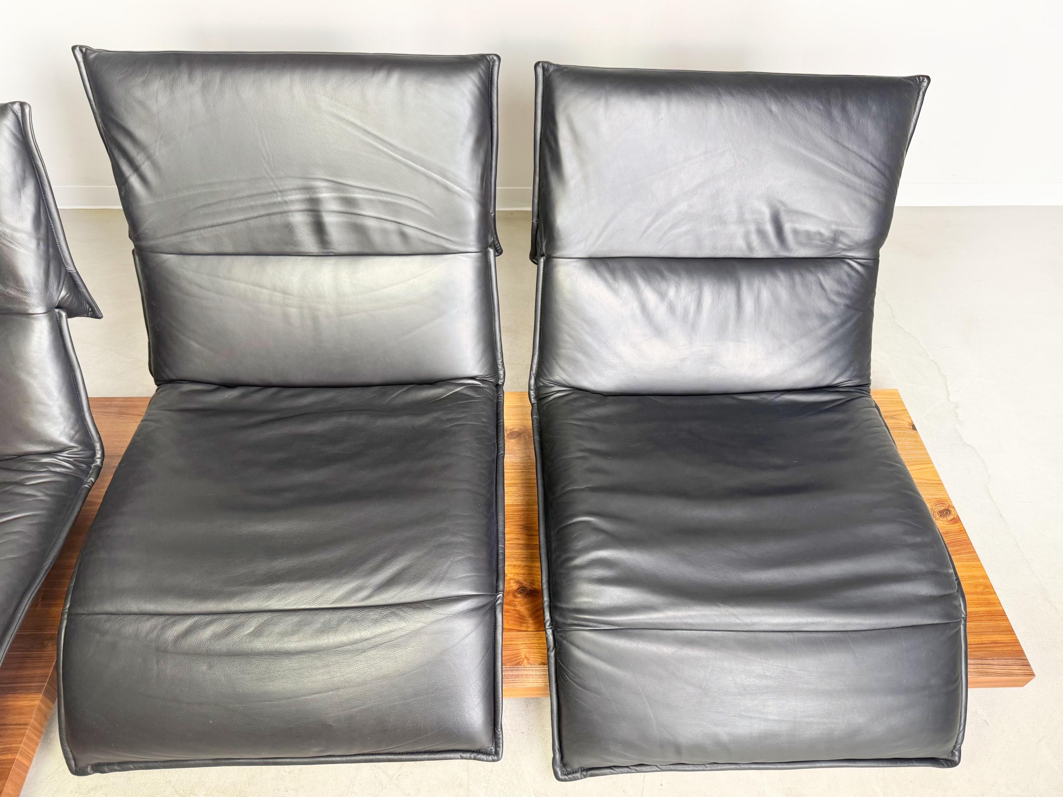Original Koinor Free Motion Edit 2 Sofa Couch Ahorn Leder Ecksofa (Mitte des 20. Jahrhunderts) im Angebot