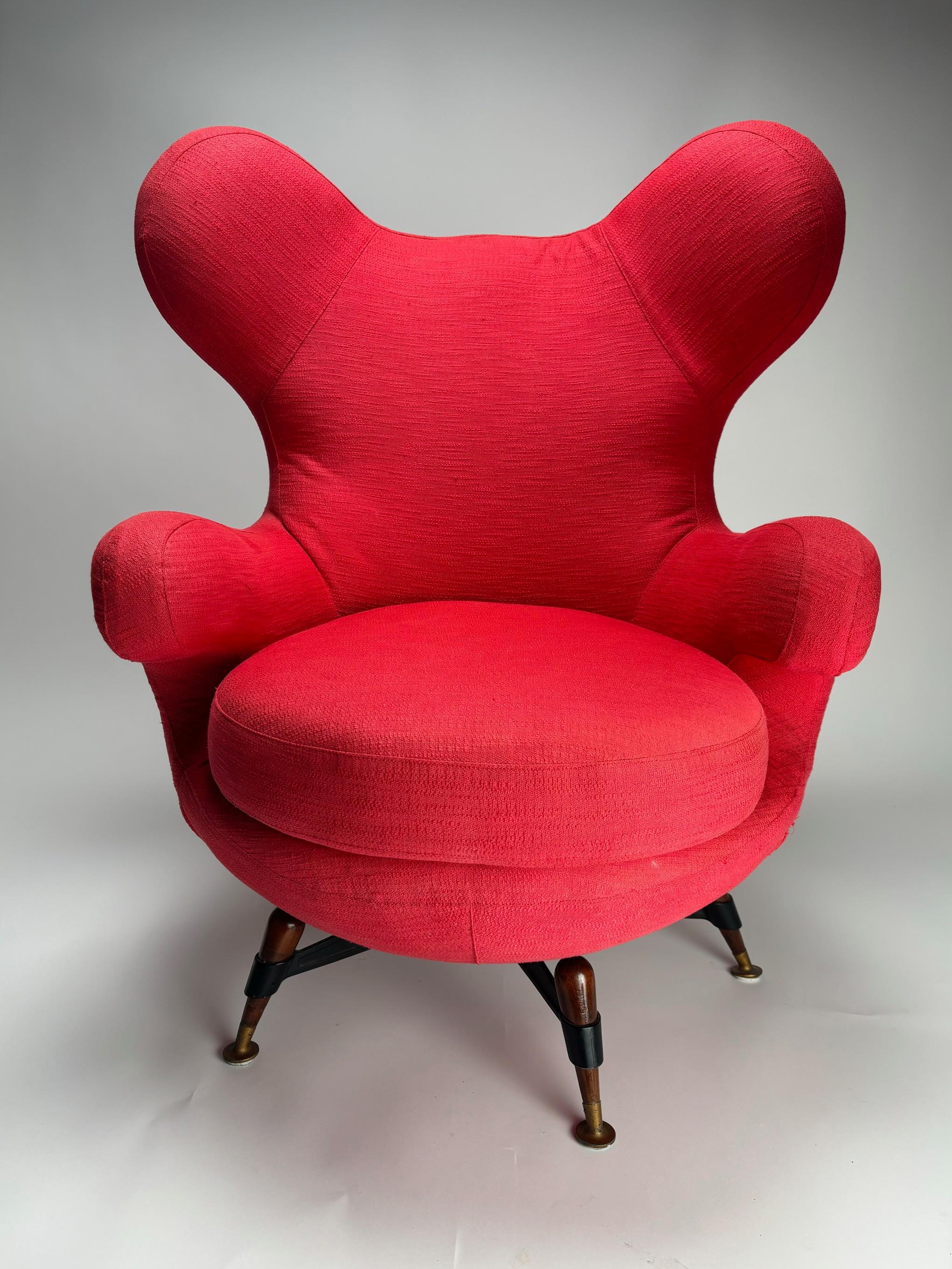 Fauteuil original Kosmo par Rito Valla pour IPE, Italie, années 1950 (Première édition) Bon état - En vente à Argelato, BO