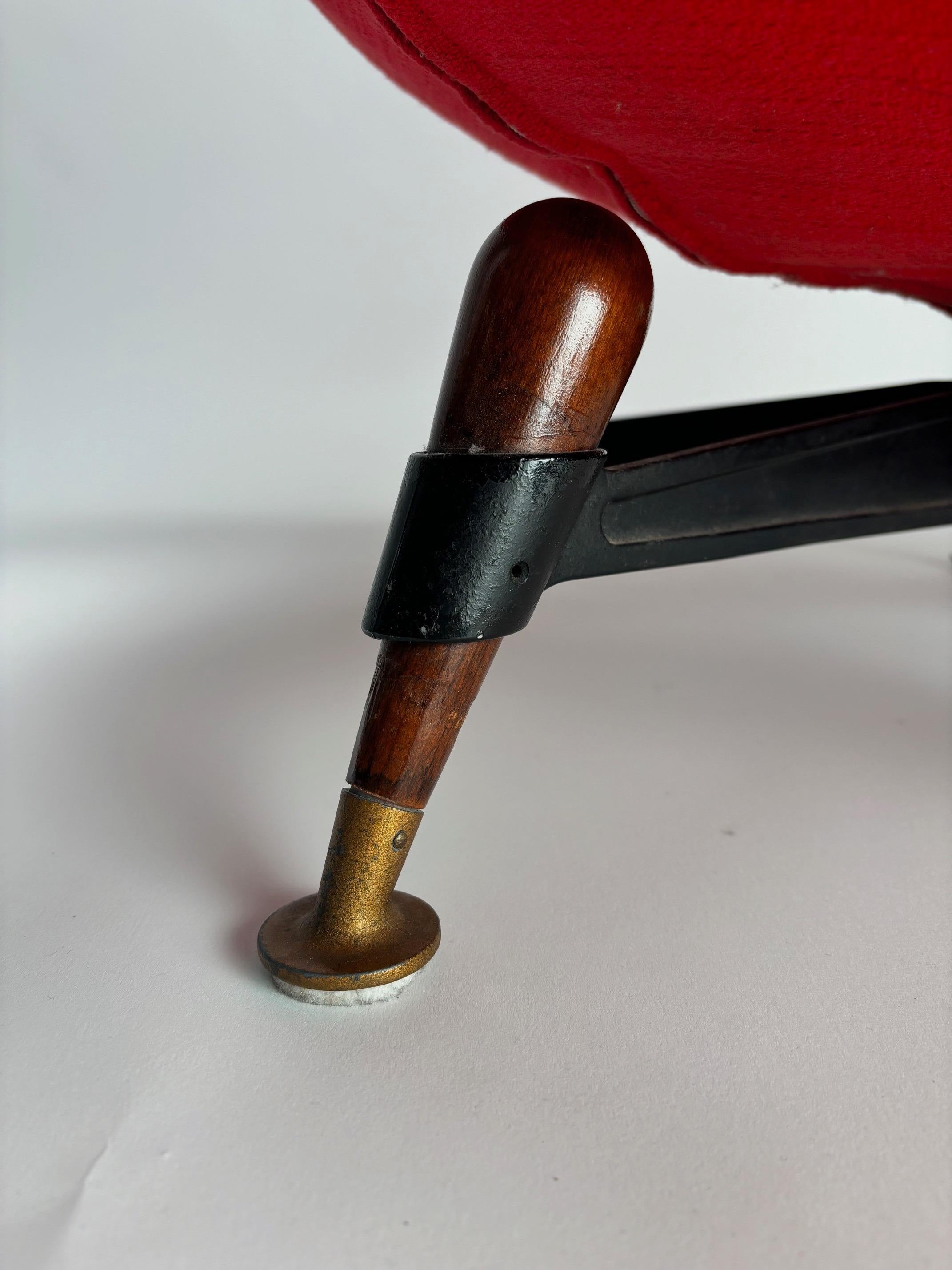 Milieu du XXe siècle Fauteuil original Kosmo par Rito Valla pour IPE, Italie, années 1950 (Première édition) en vente