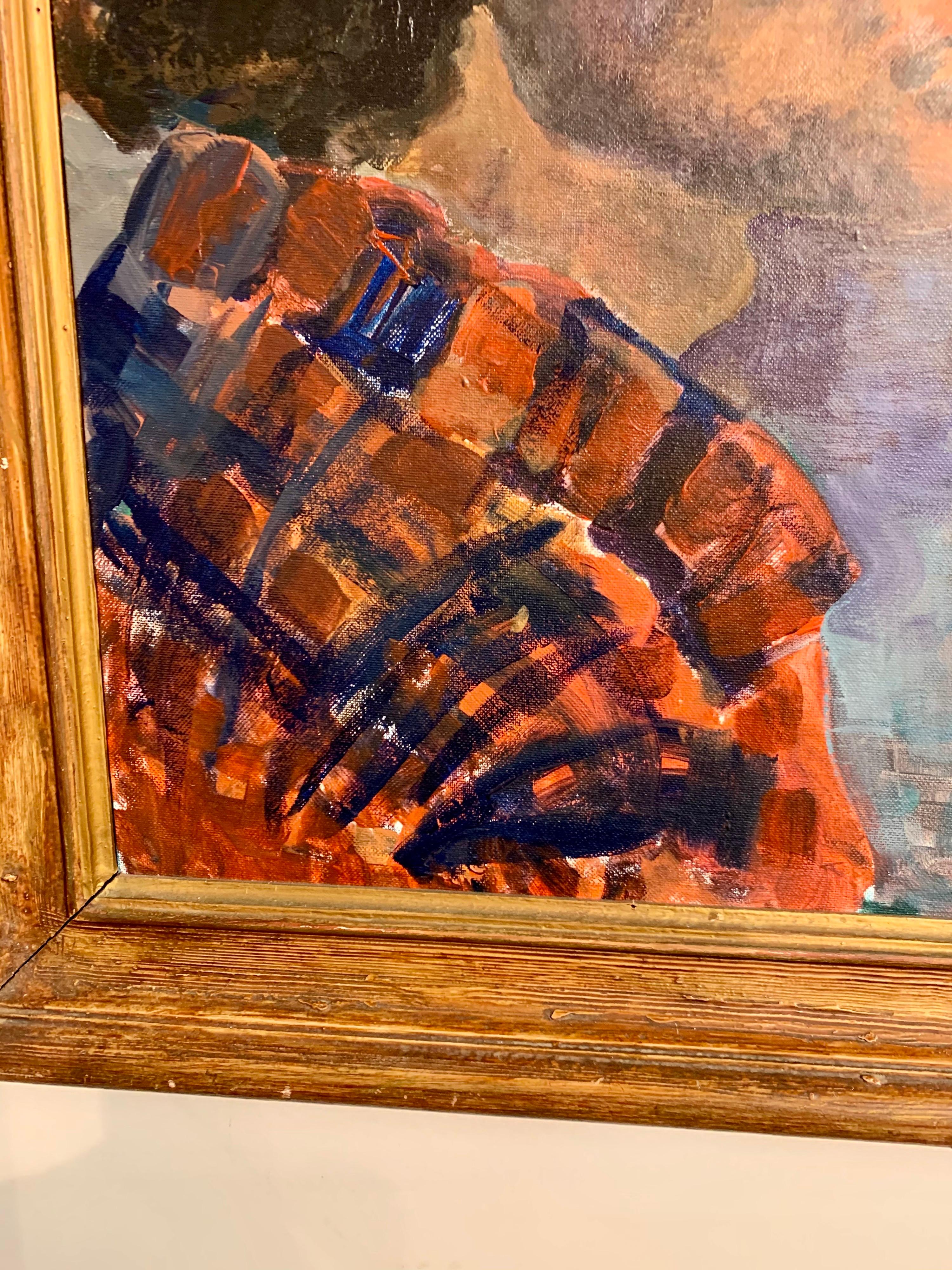 Late 20th Century Original L. Marks Signed Oil Painting, 1979