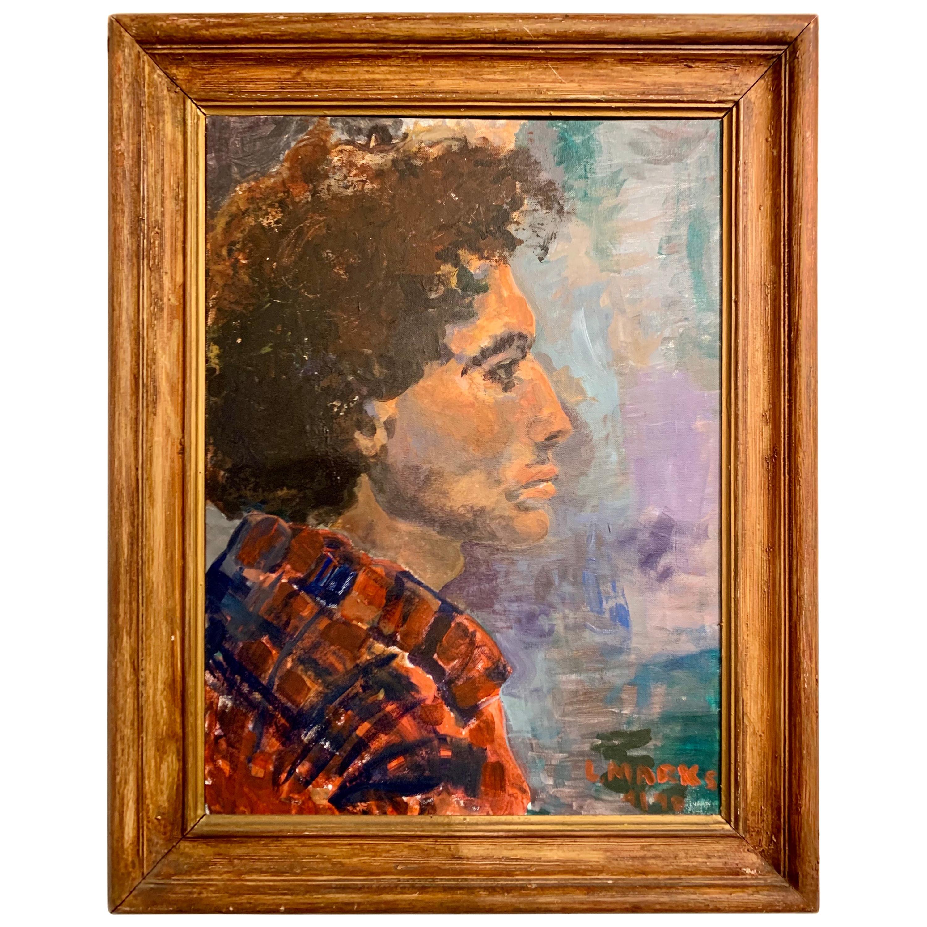 Original L. Marks Signed Oil Painting, 1979